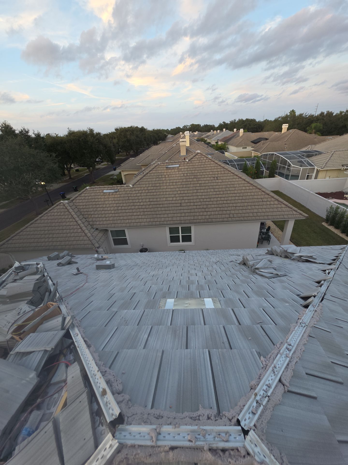 Complete Tile Roof Replacement and Structural Decking Repair in Orlando by Fortified Roofing Solutions Corp.