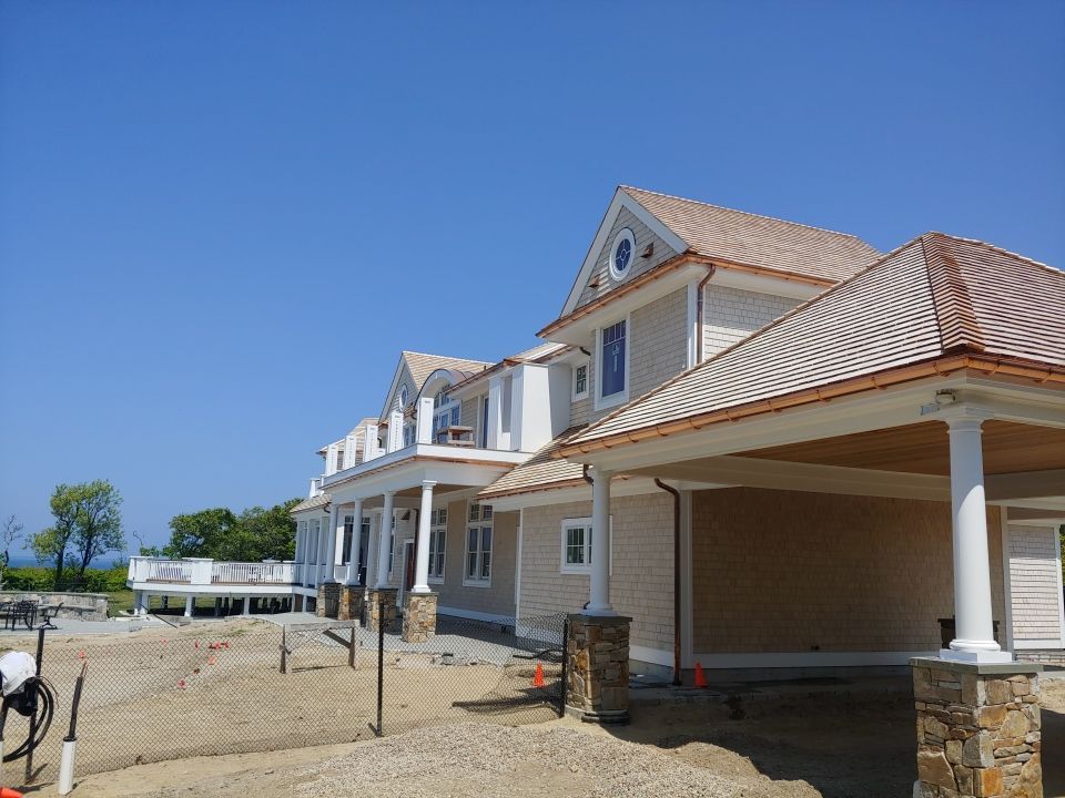 Gutter Installation using 6" Half Round Copper Gutter in East Sandwich, MA by Gutter Pro Enterprises