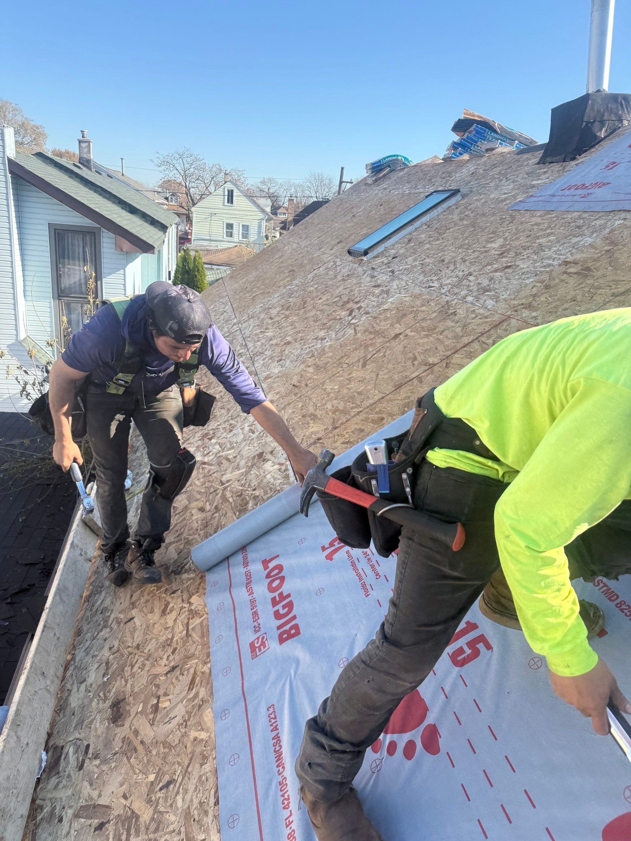 Roof replacement and interior repair by wind damage by Just Brilliant Restoration JBR