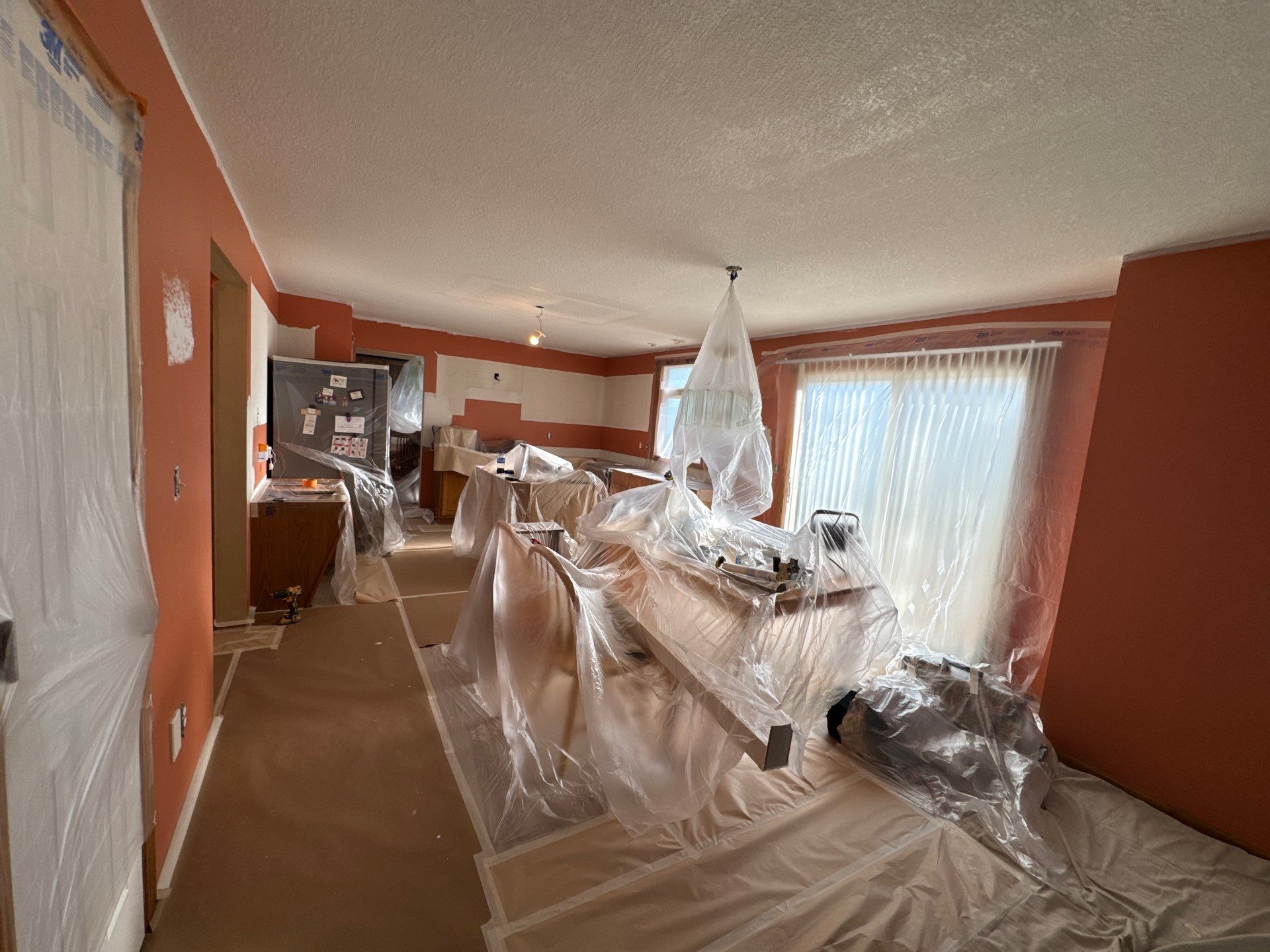 Ankeny Residential Interior | SW Duration in Natural Linen, Velvet Antler Accents & Clary Sage Bath with ProMar Flat White Ceilings by Midwest Paint LLC