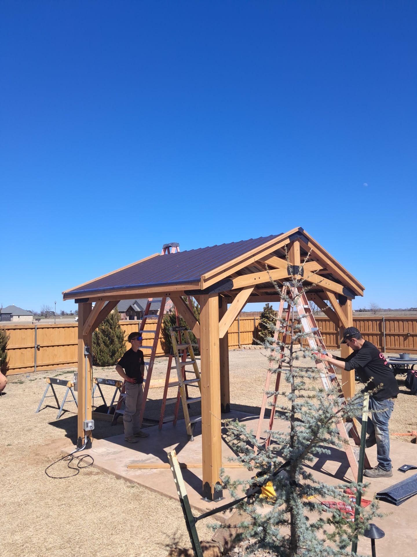 Landscape installation w/ irrigation and landscape lighting by Clays Services Inc