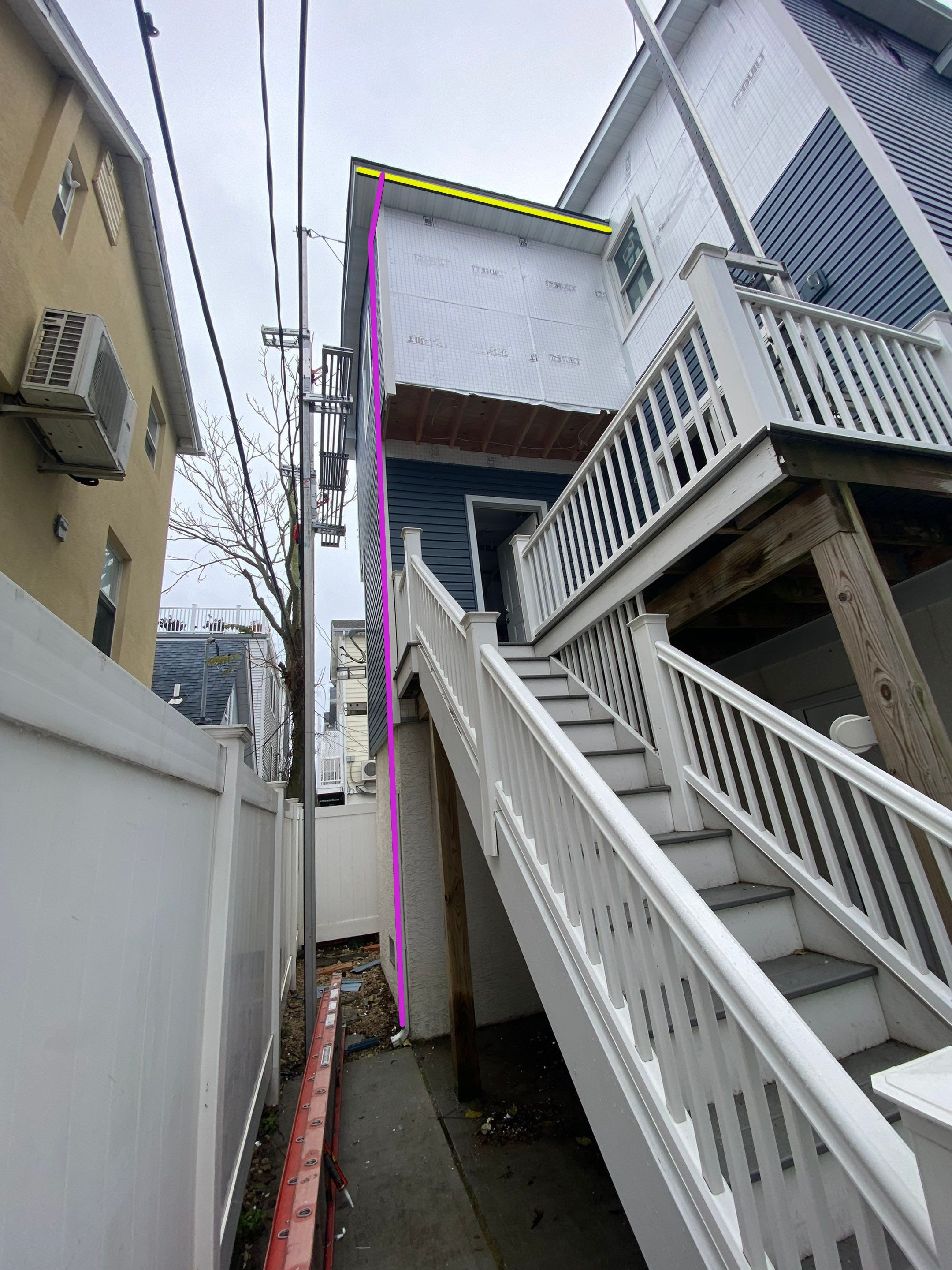 House lift in the westend of Long Beach.  by Above All Gutters 
