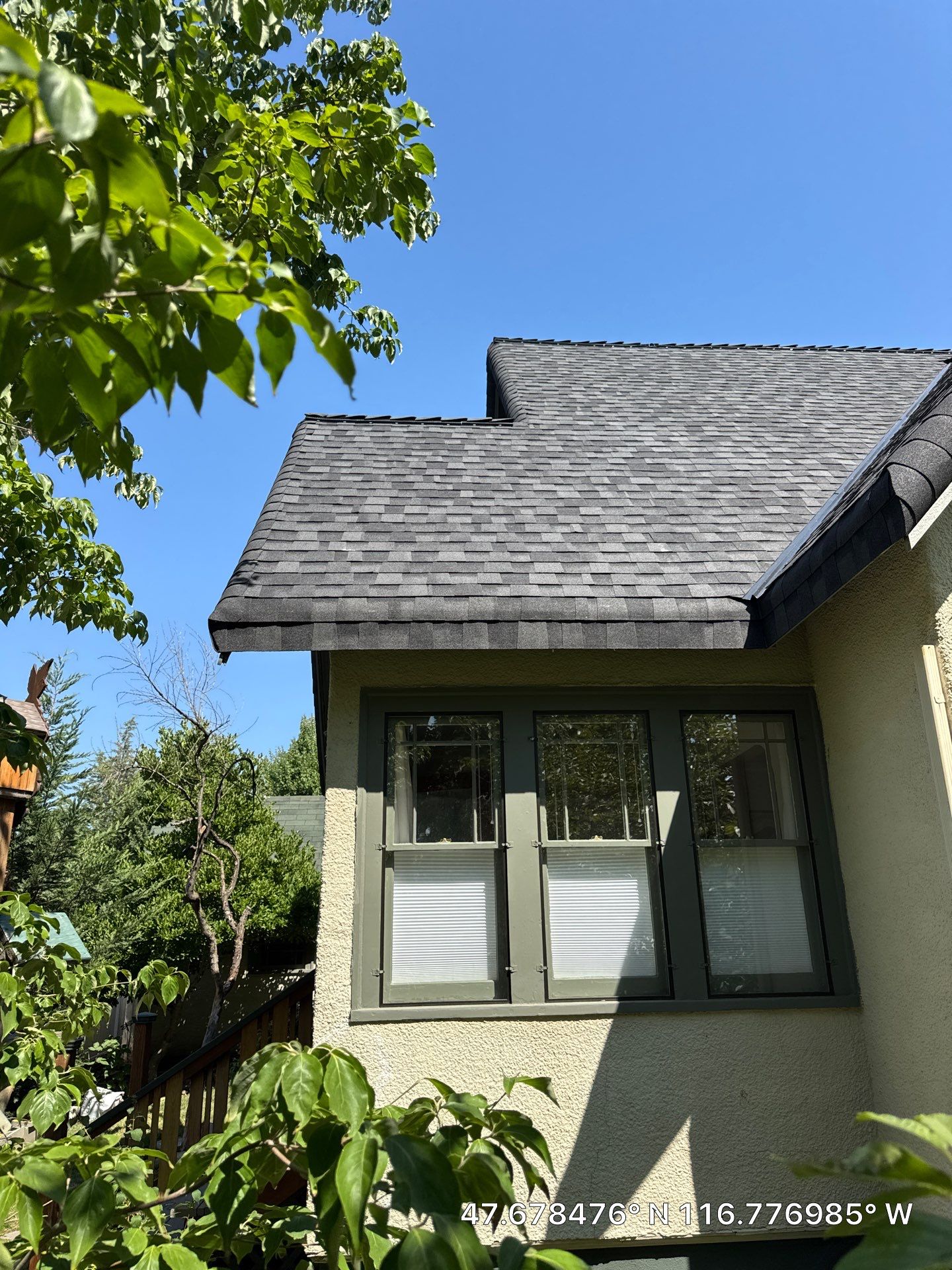 Coeur d'Alene Residential Roof Replacement Using Moiré Black Shingles East Foster Avenue Coeur d'Alene, Idaho 83814 by Alpine Roofing