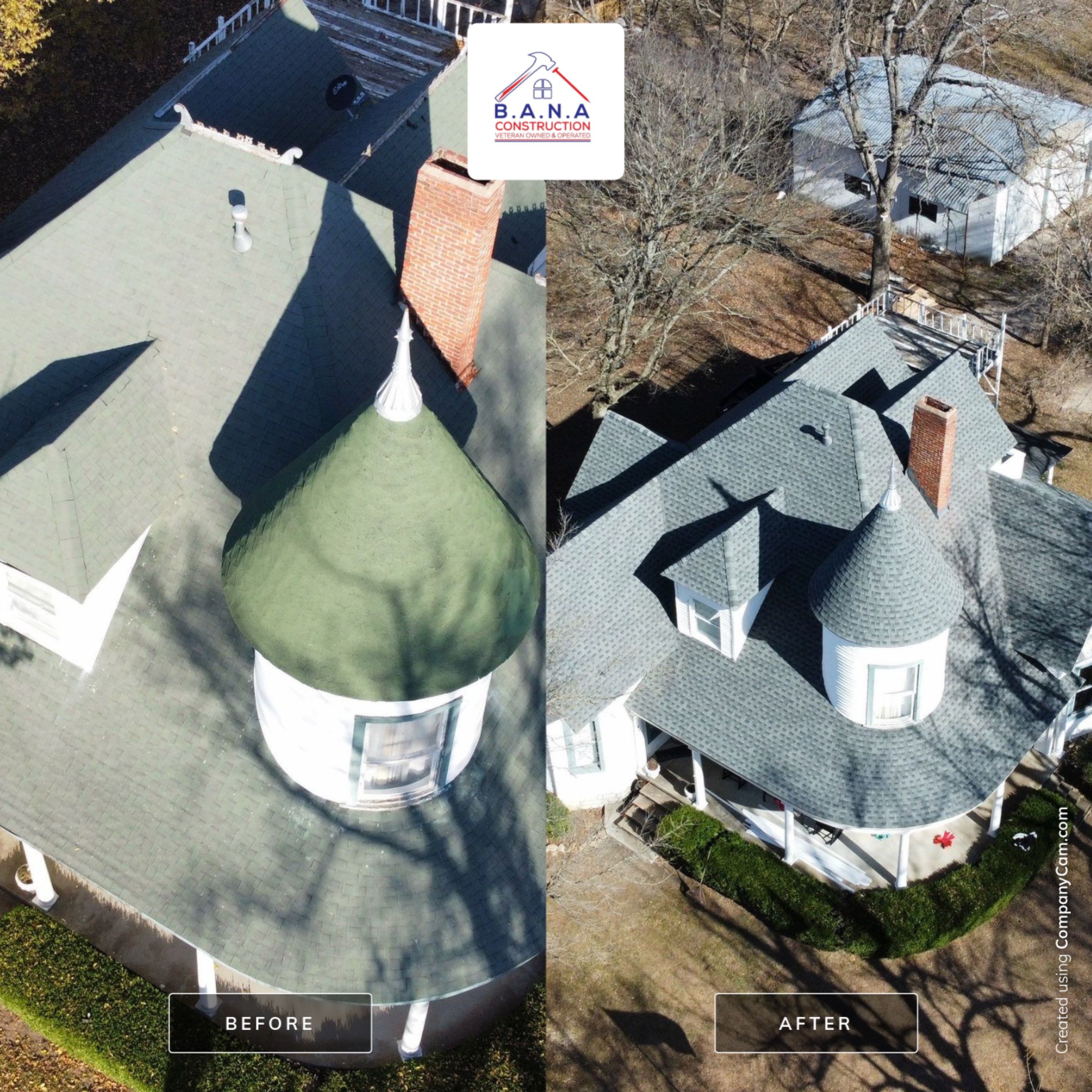 Steep Roof on a Beatiful Old Home by BANA Roofing and Solar Supply