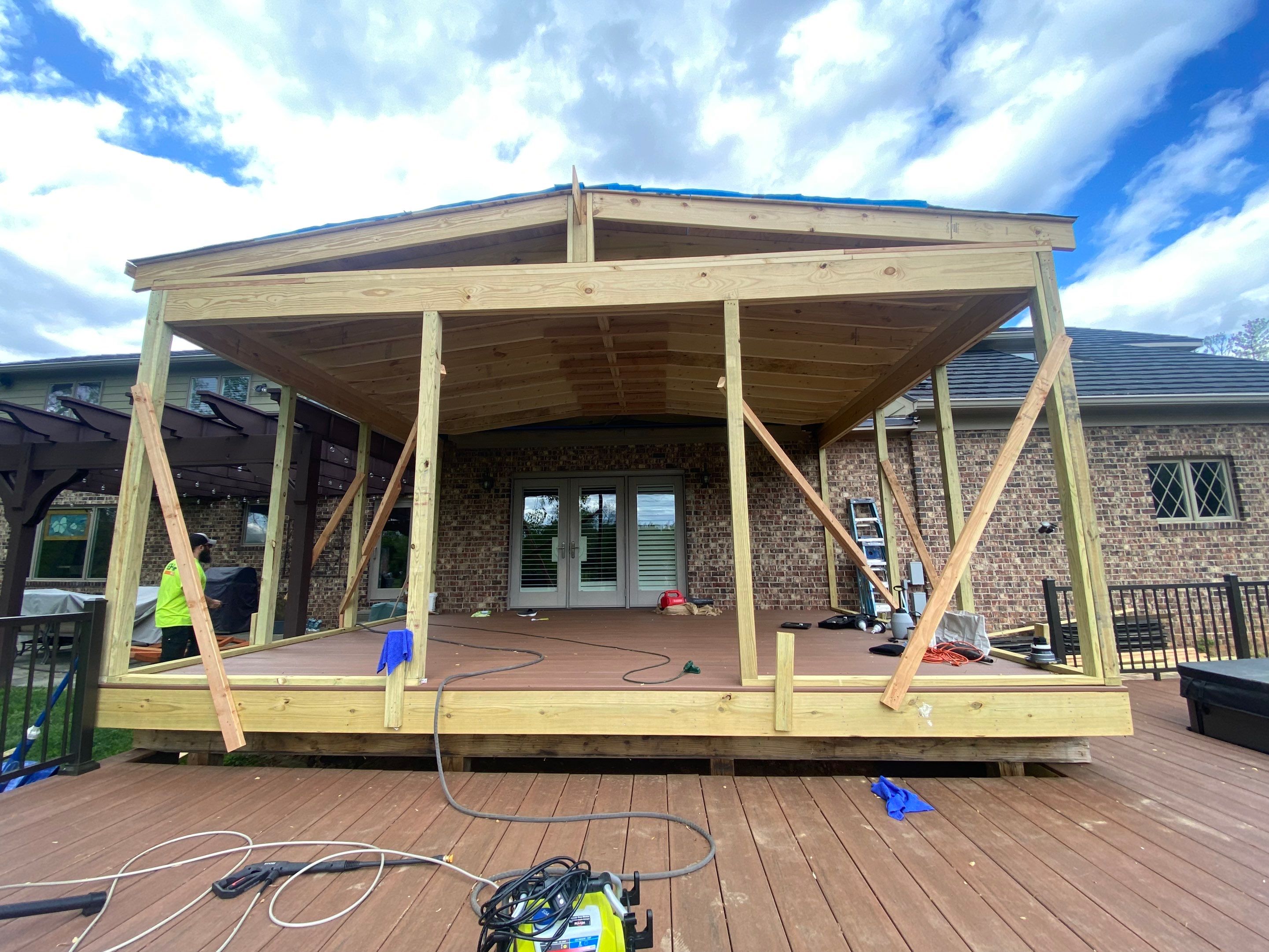 Deck/Screen porch Transformation using Timbertech by The Smet Companies, LLC