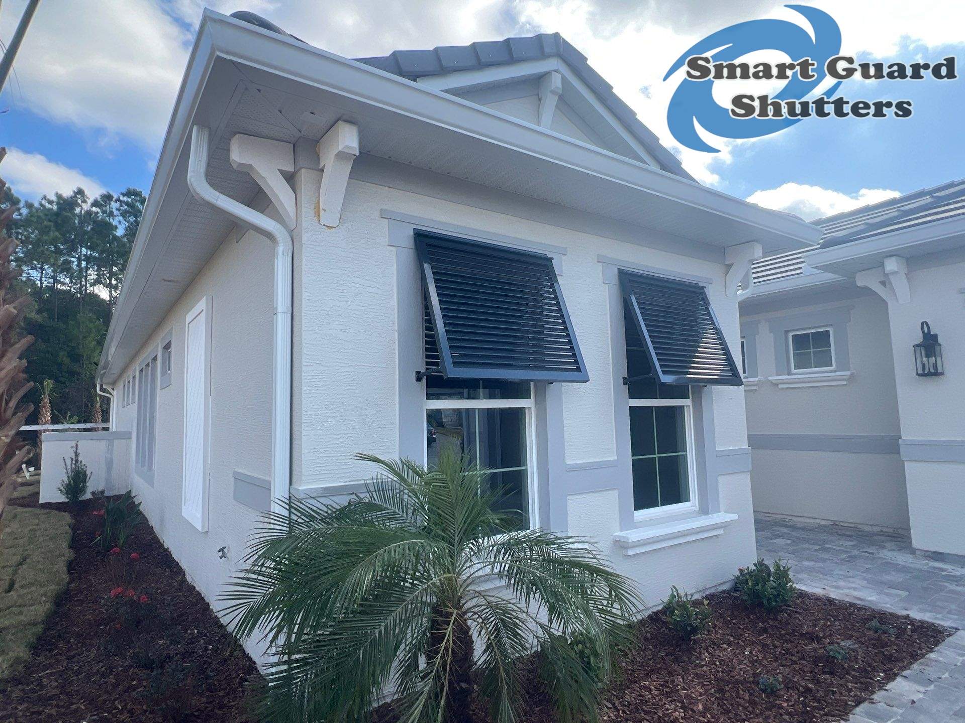 Decorative Bahamas in Anthracite Grey by Smart Guard Shutters