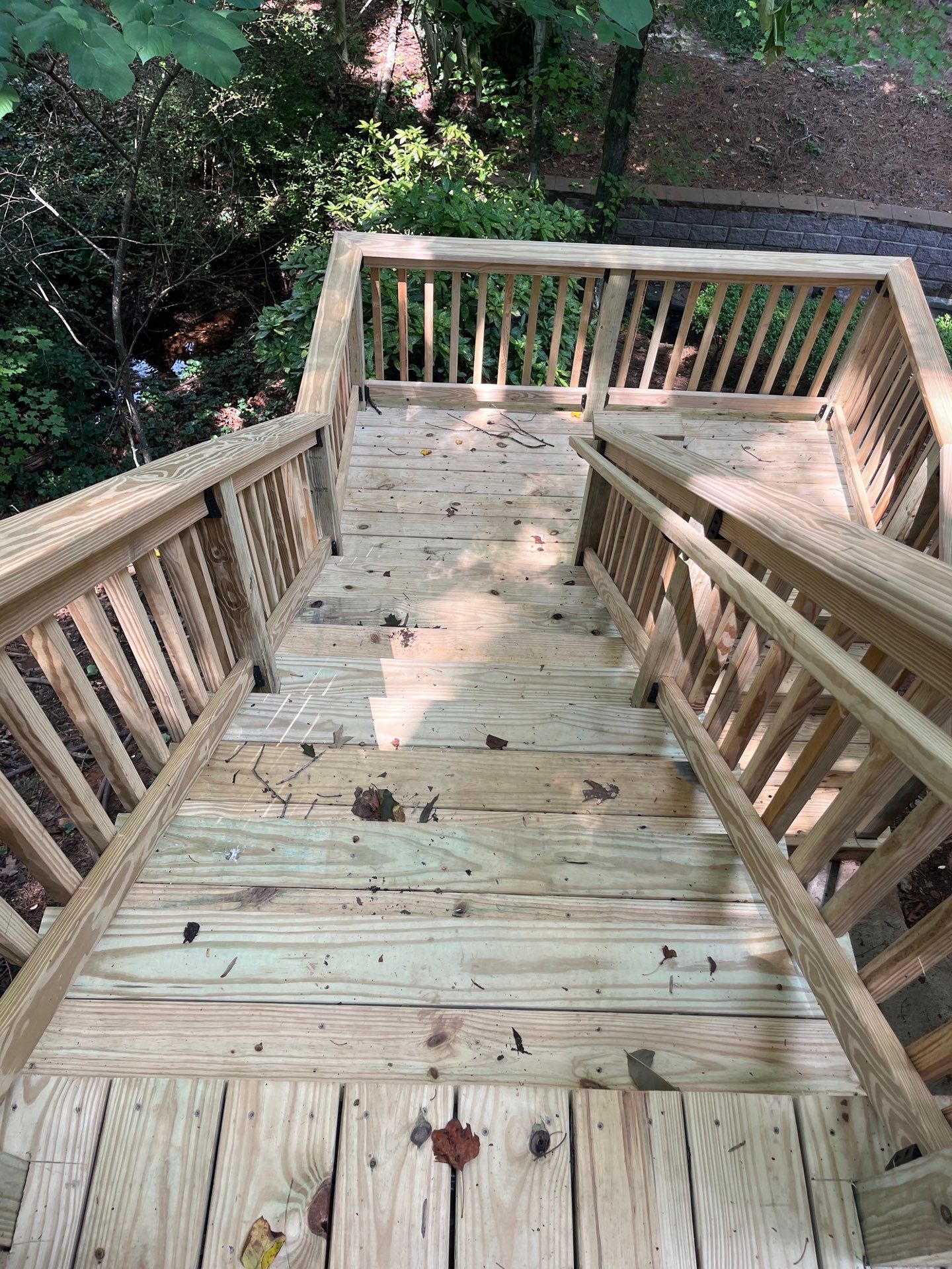 Pressure Treated Pine Deck Build in East Cobb by Nelson Exteriors