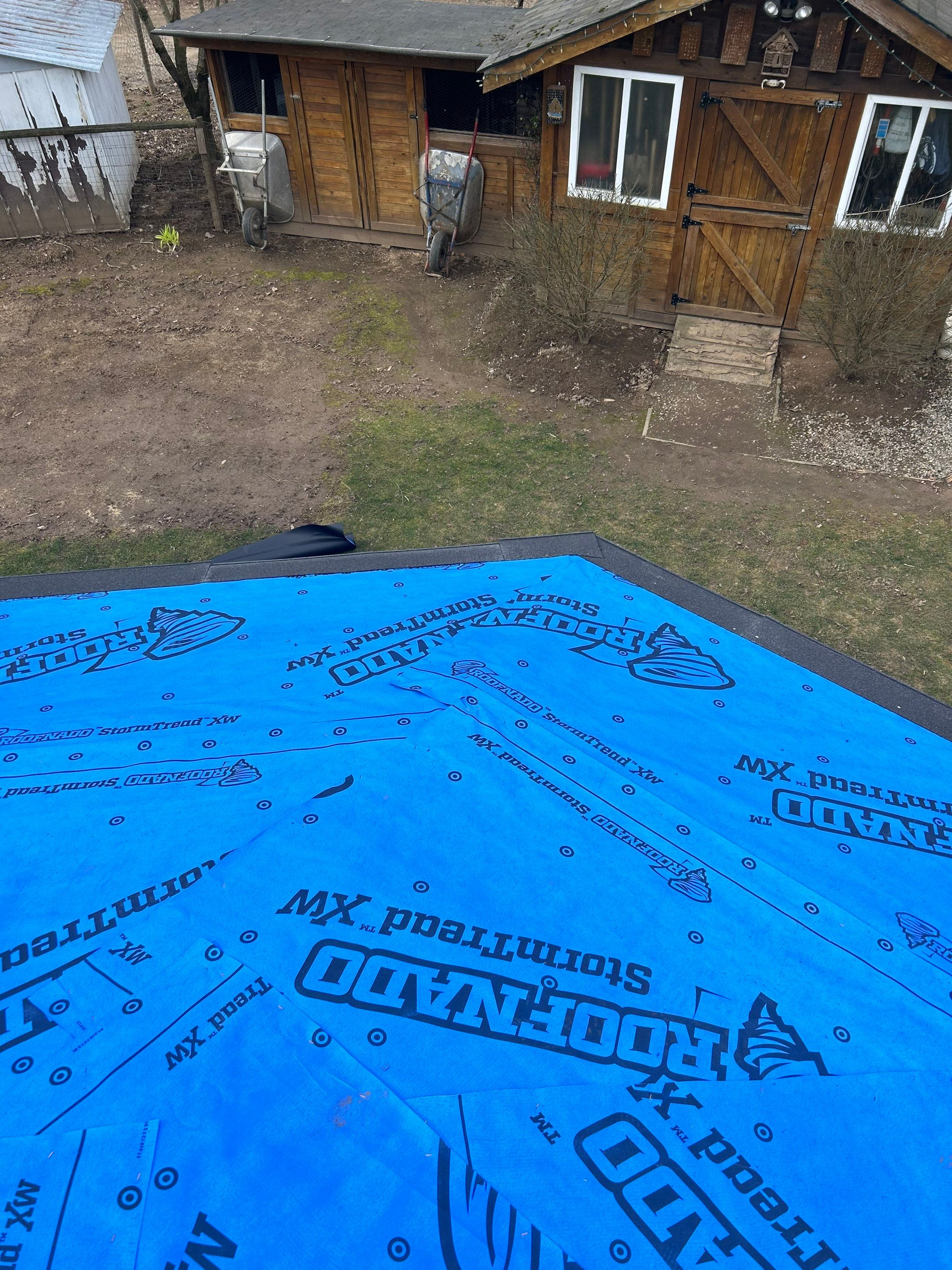 Residential Roofing Installation using OC Oakridge shingles for Gazebo by Top Notch Roofing Inc