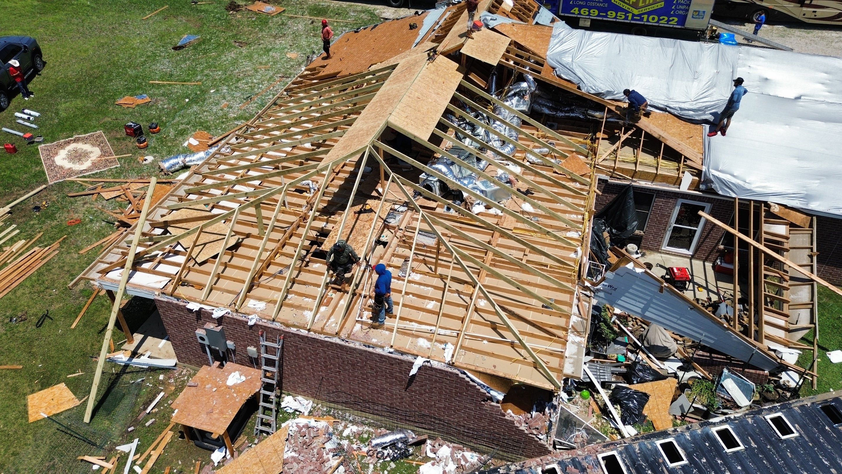 Tornado Recovery by First Out Roofing