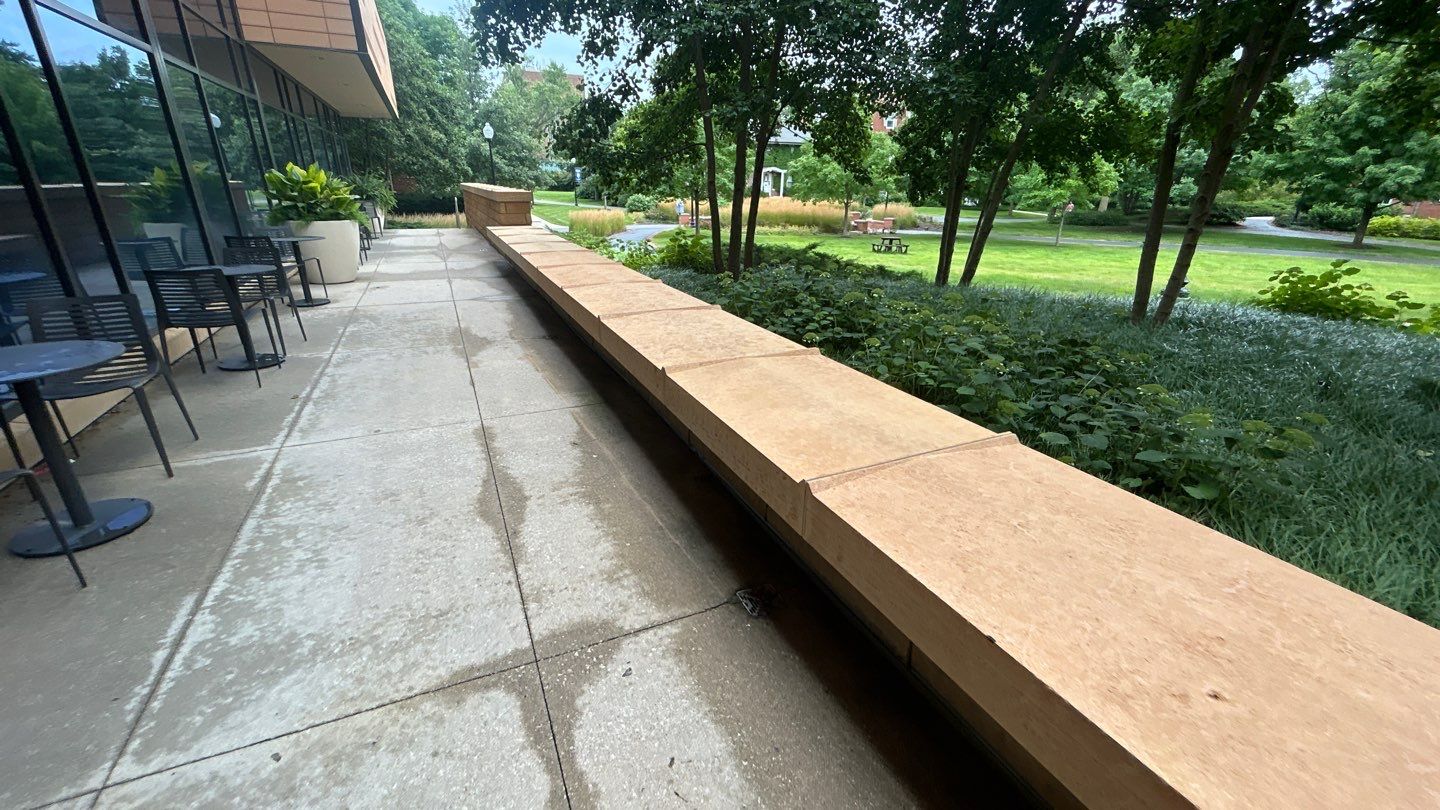 natural stone using Algaecide, soft wash soap by Northern Power Washing LLC.