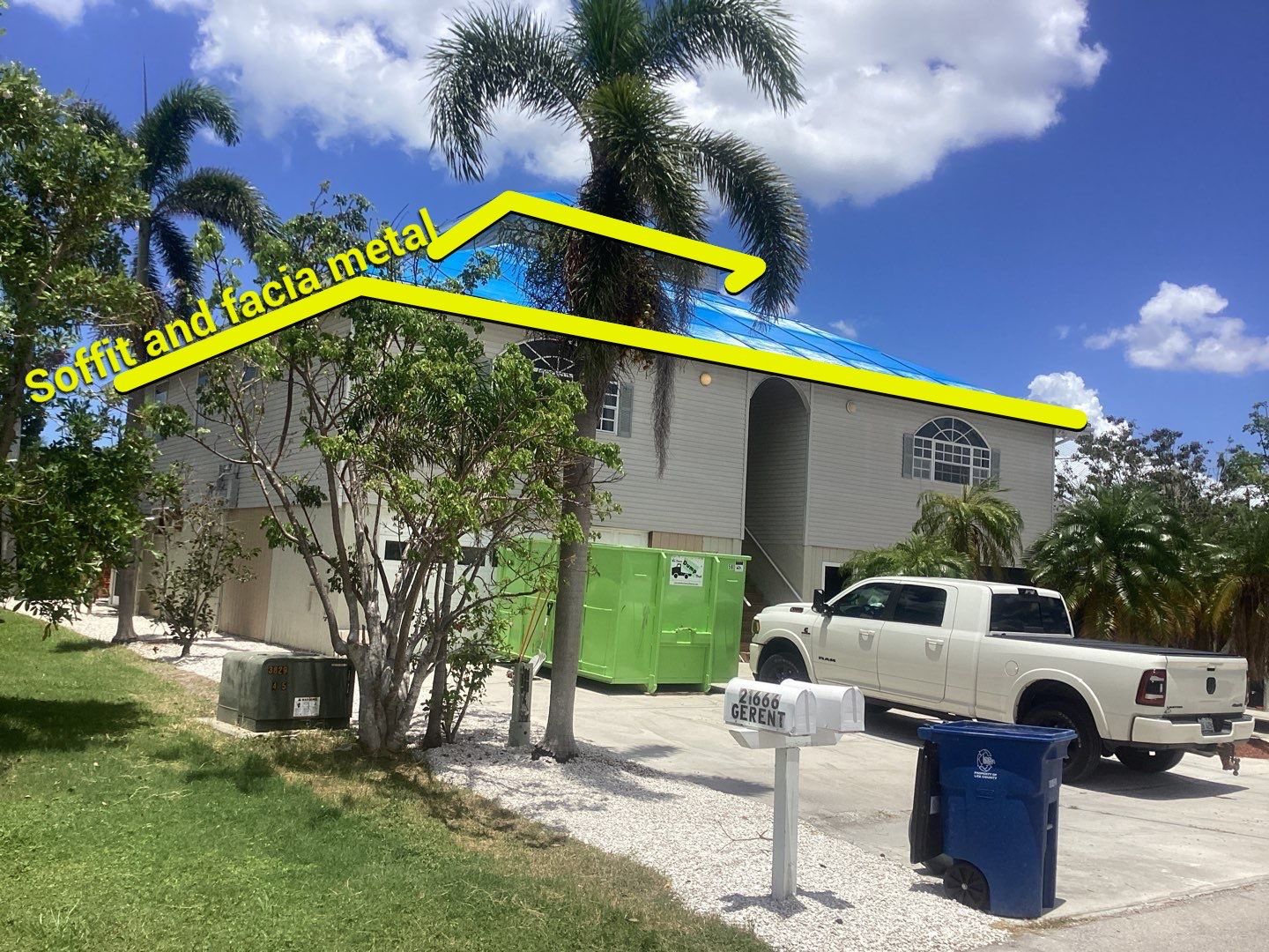 Complete Gutter System with Downspouts & Guards in Fort Myers Beach FL by Gutter Professors