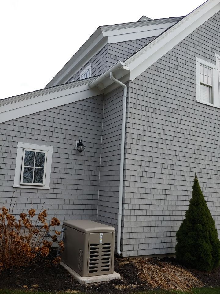 Duxbury, MA Gutter Installation using 6" Half Round Aluminum Gutter on Crown Moulding Wedges by Gutter Pro Enterprises