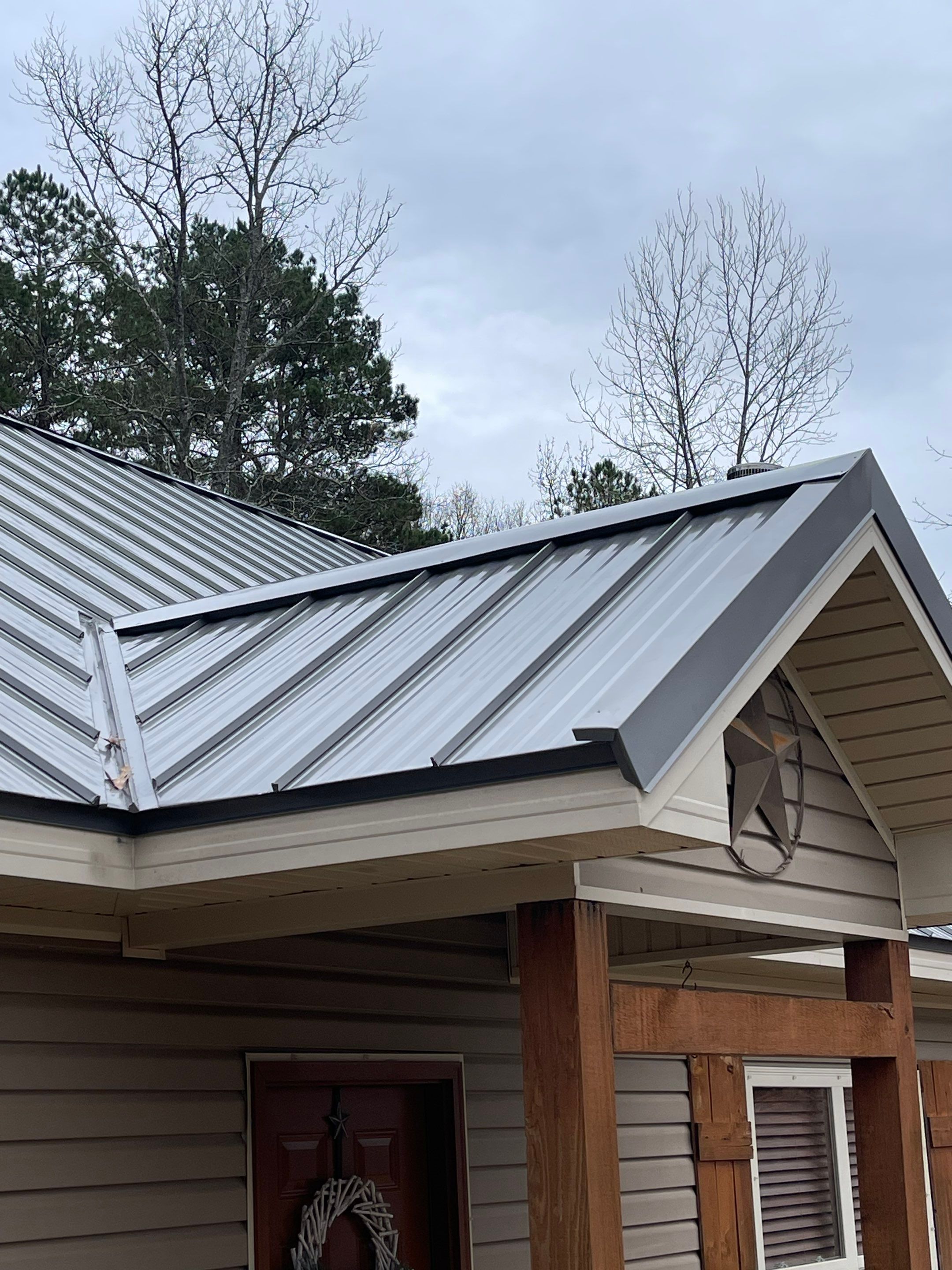 Residential Metal Roof Replacement using Reed's Metals: 26 GA. Standing Seam: Charcoal Grey by Hostetler Roofing