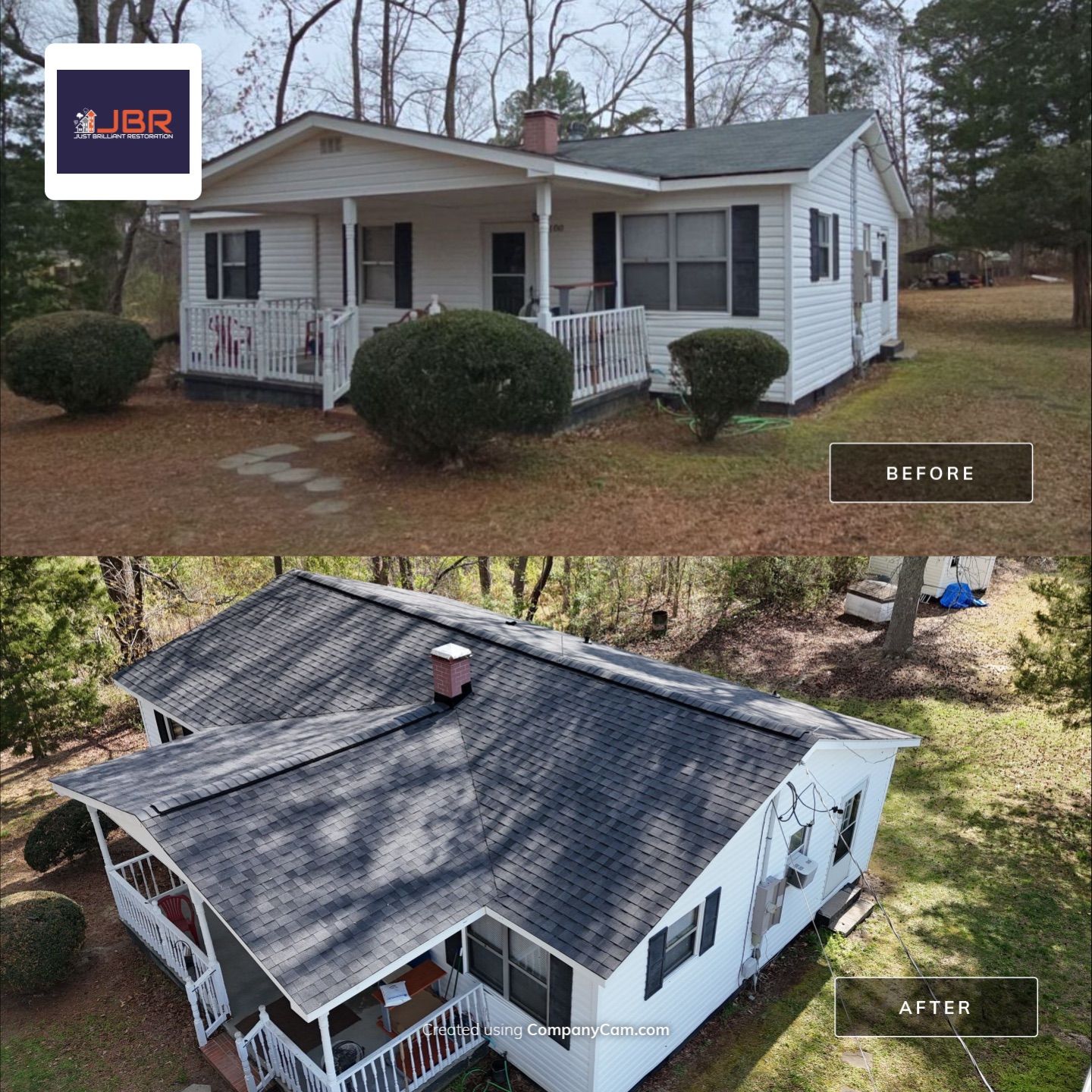 Roof and rotted wood replacement and interior repair by hail damage by Just Brilliant Restoration JBR