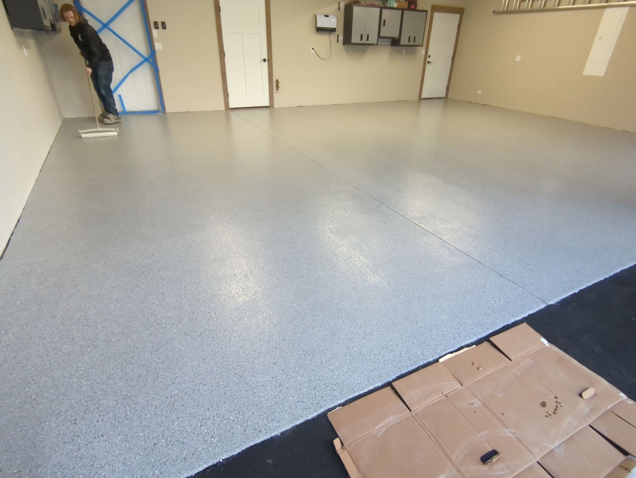 Garage Transformation using Battleship Hybrid by Croc Coatings, LLC