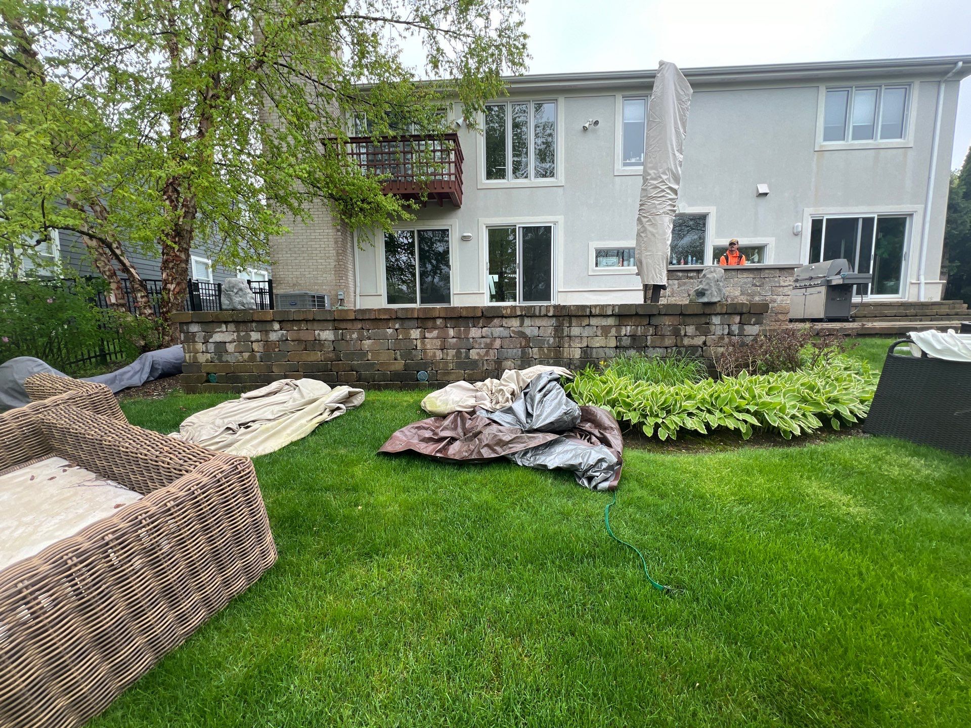 dryvit using Algaecide, soft wash soap by Northern Power Washing LLC.