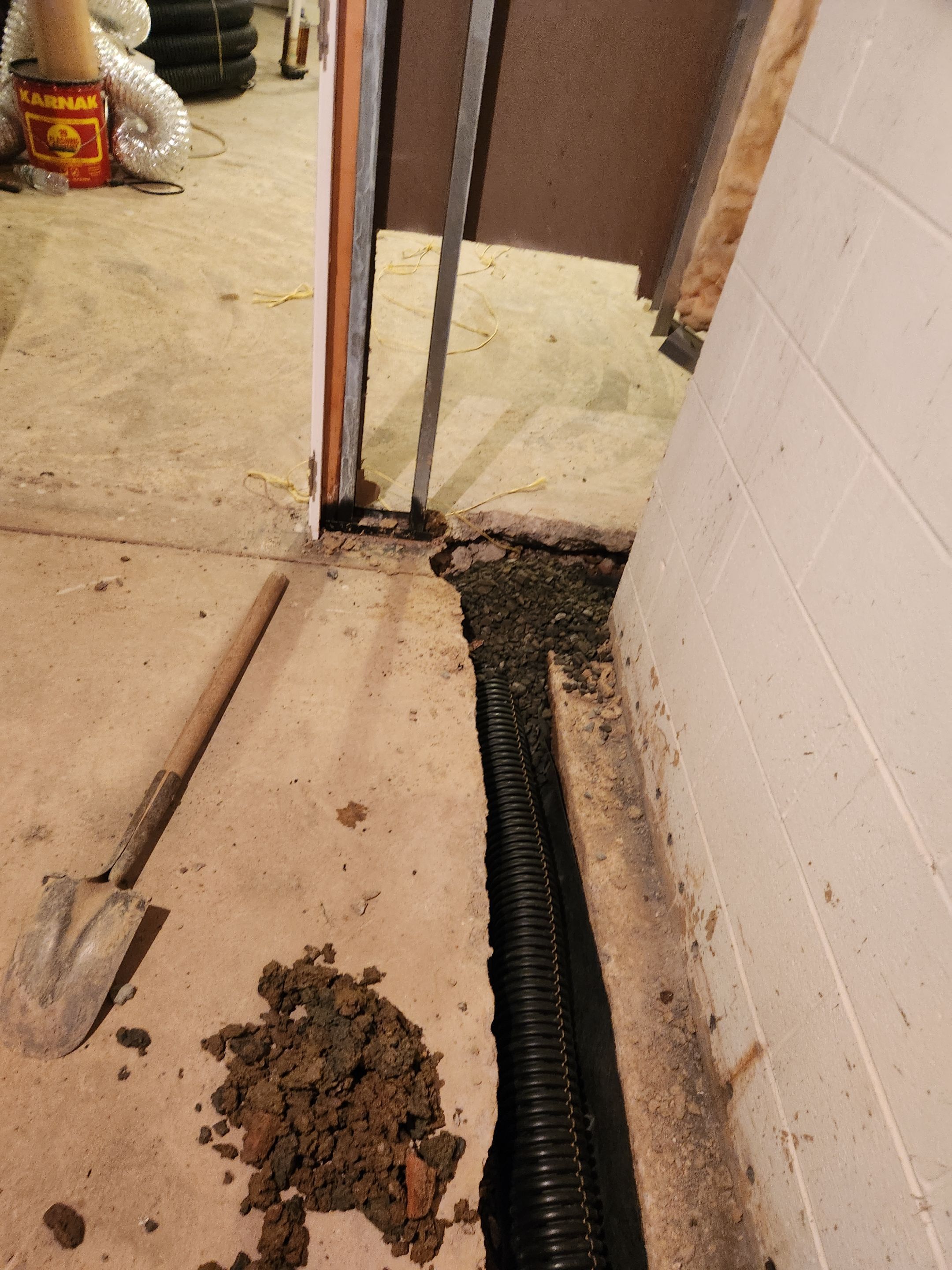 Interior French Drain in Princeton, NJ by Pure Service Pro, LLC 