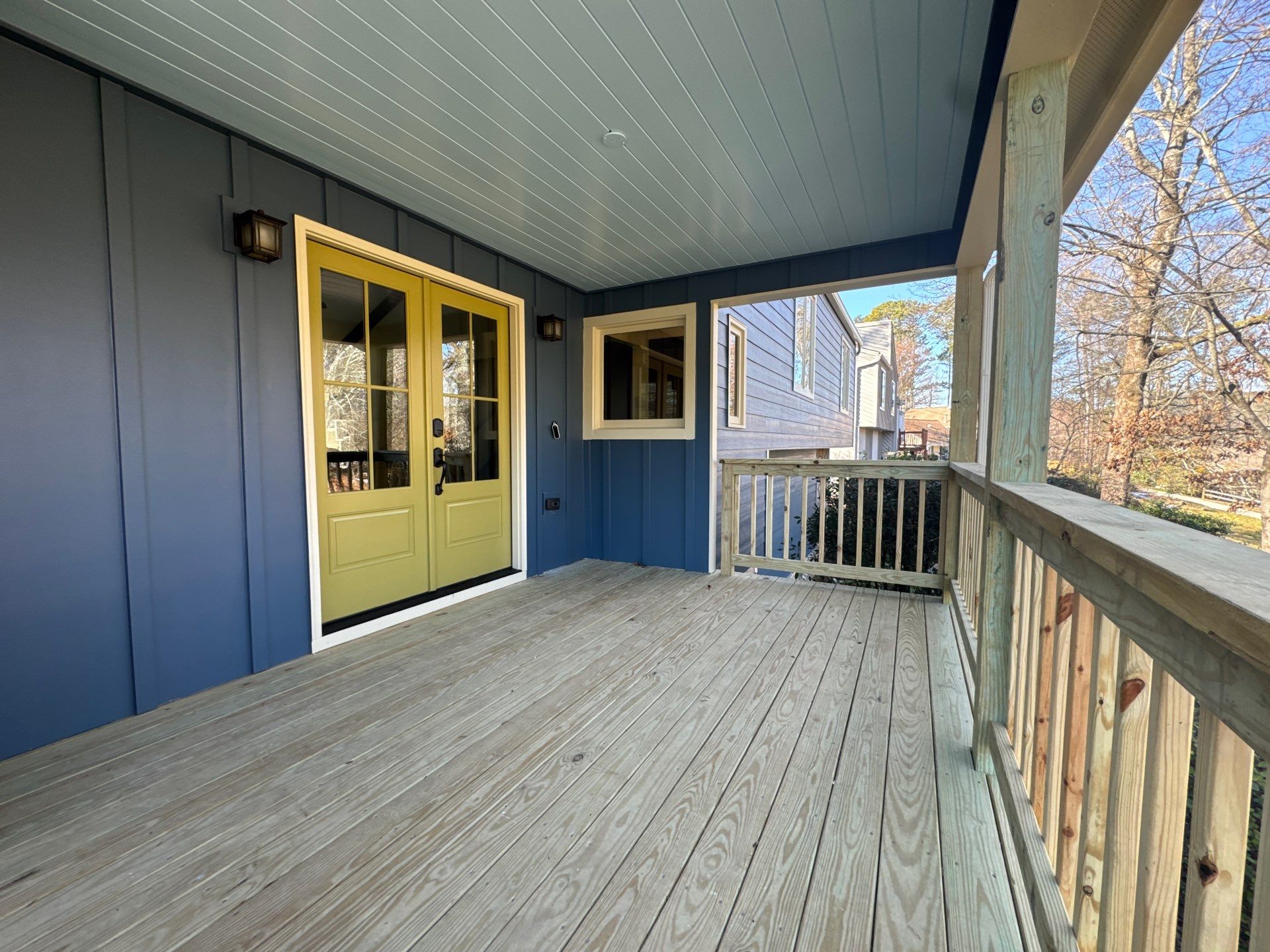 Elevated Wood Deck and Siding Replacement in Marietta by Swift Home Renovations