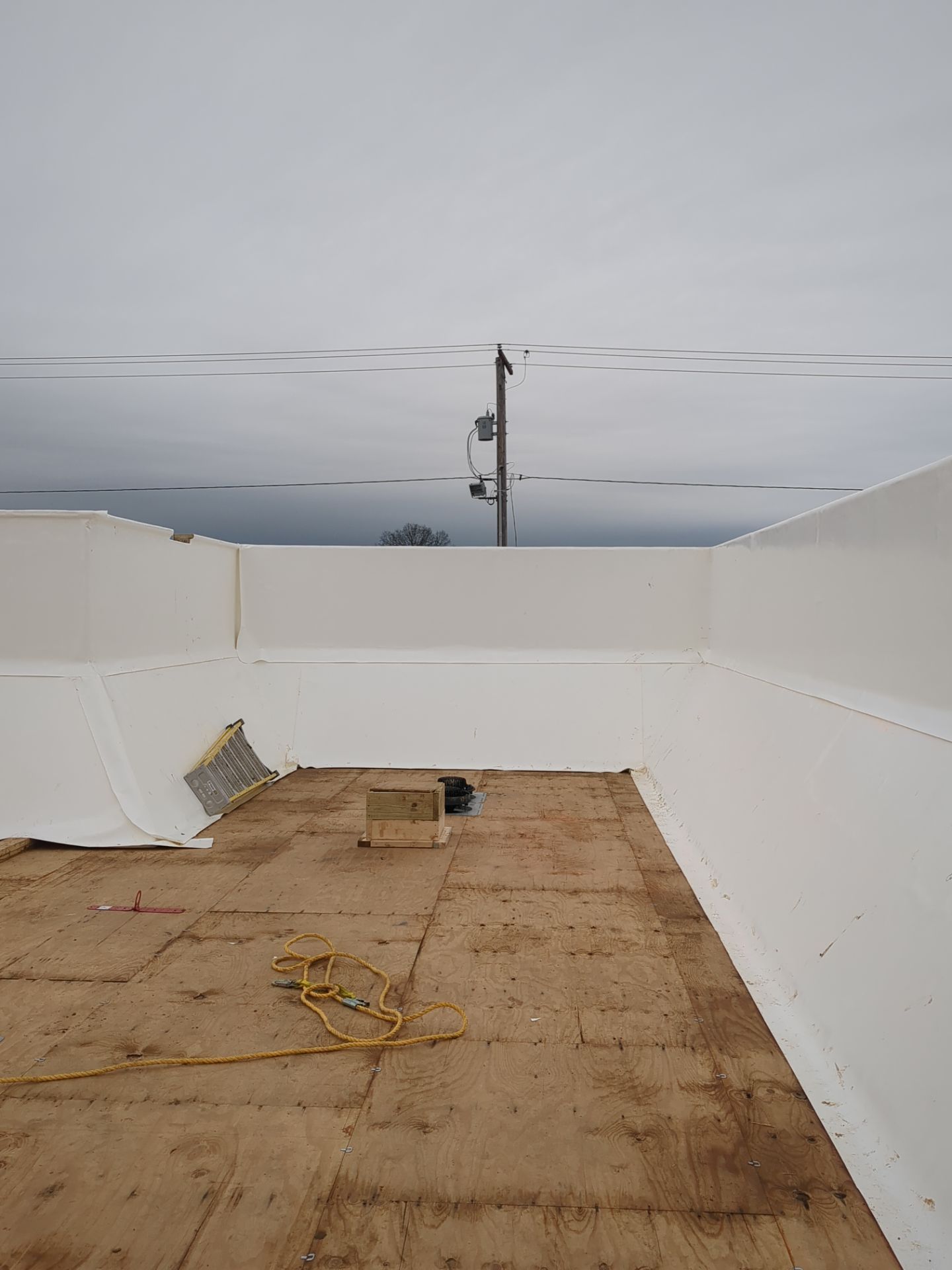 Commercial Roofing Installation using Duro-Last 50 mil PVC by 3 Daughters Construction 