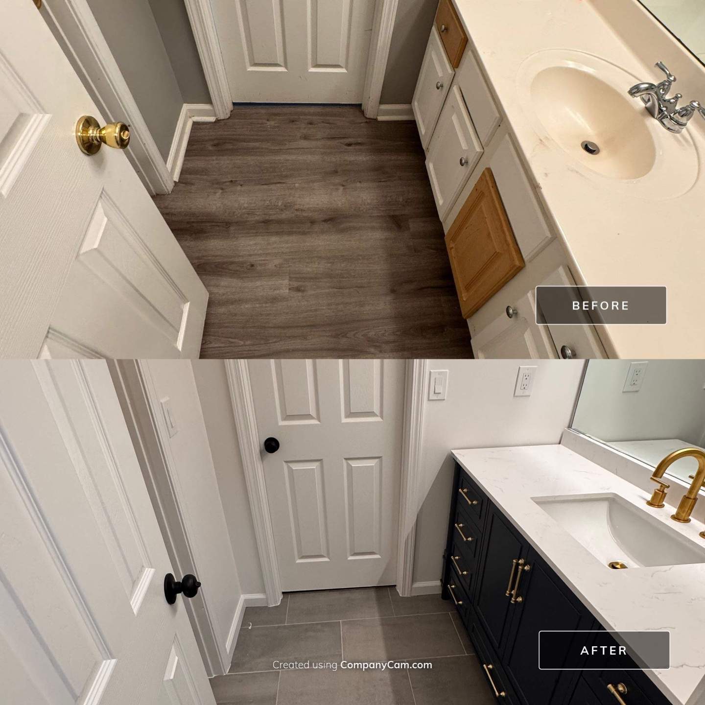 Jack and Jill bathroom renovation by Prudencio