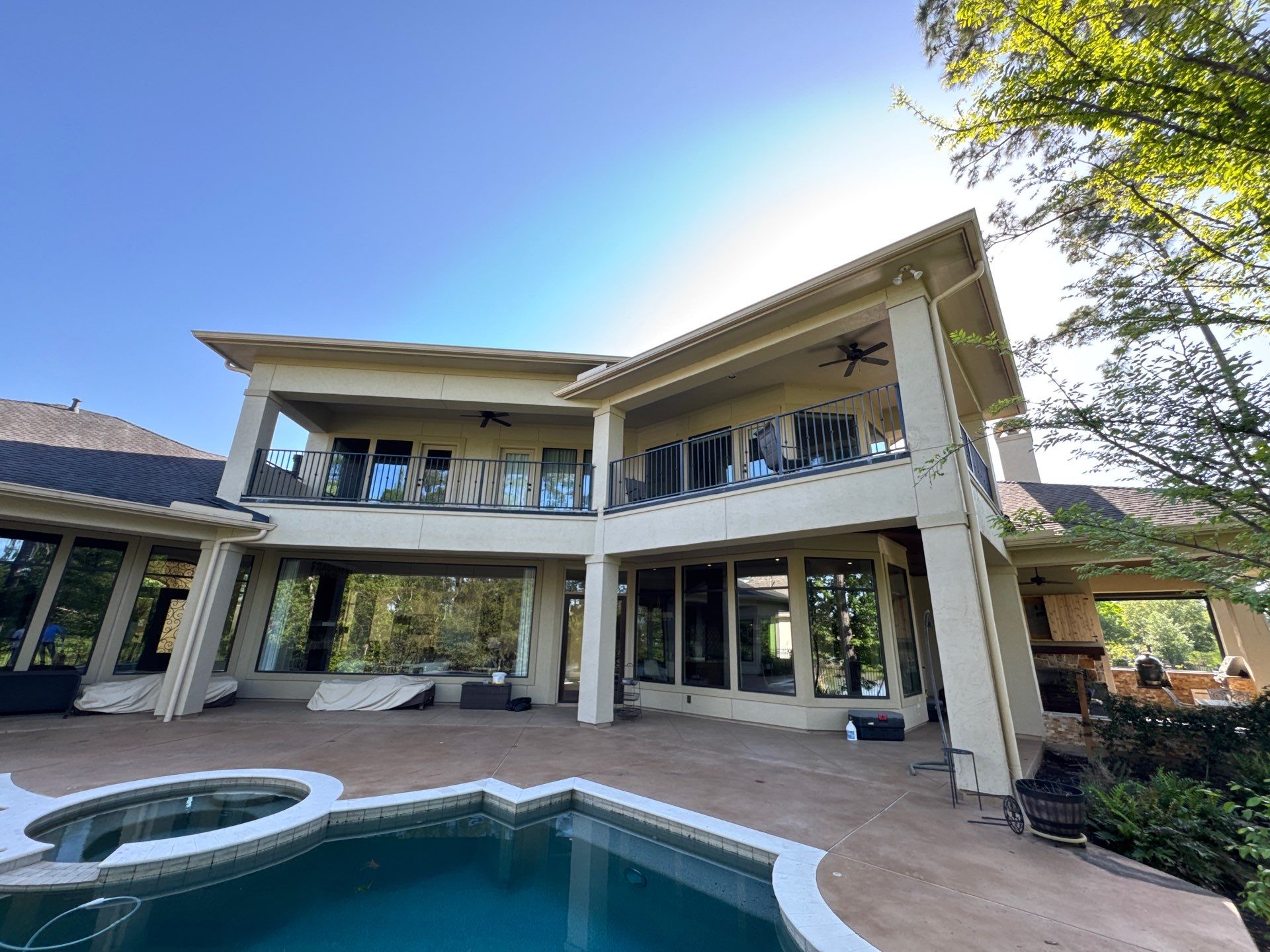 Complete Exterior Painting and Stucco Refinishing in Spring by Rolling Nations