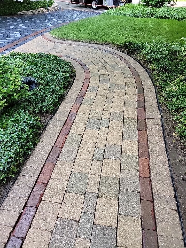 Glencoe, IL brick paver clean sand seal, repair, and reseal by Northern Power Washing LLC.