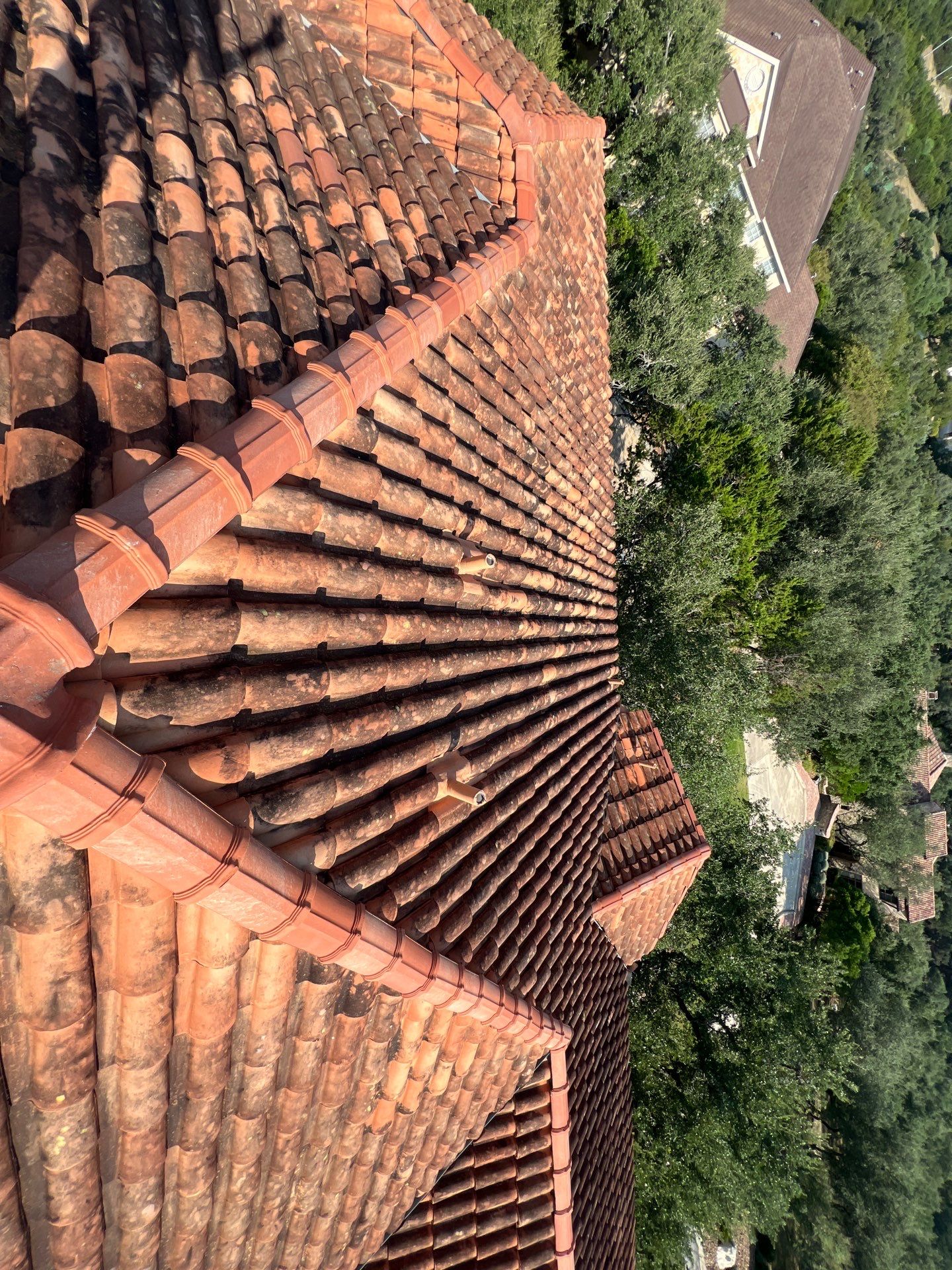 Tile Roof Wash Project in San Antonio by Bright Choice