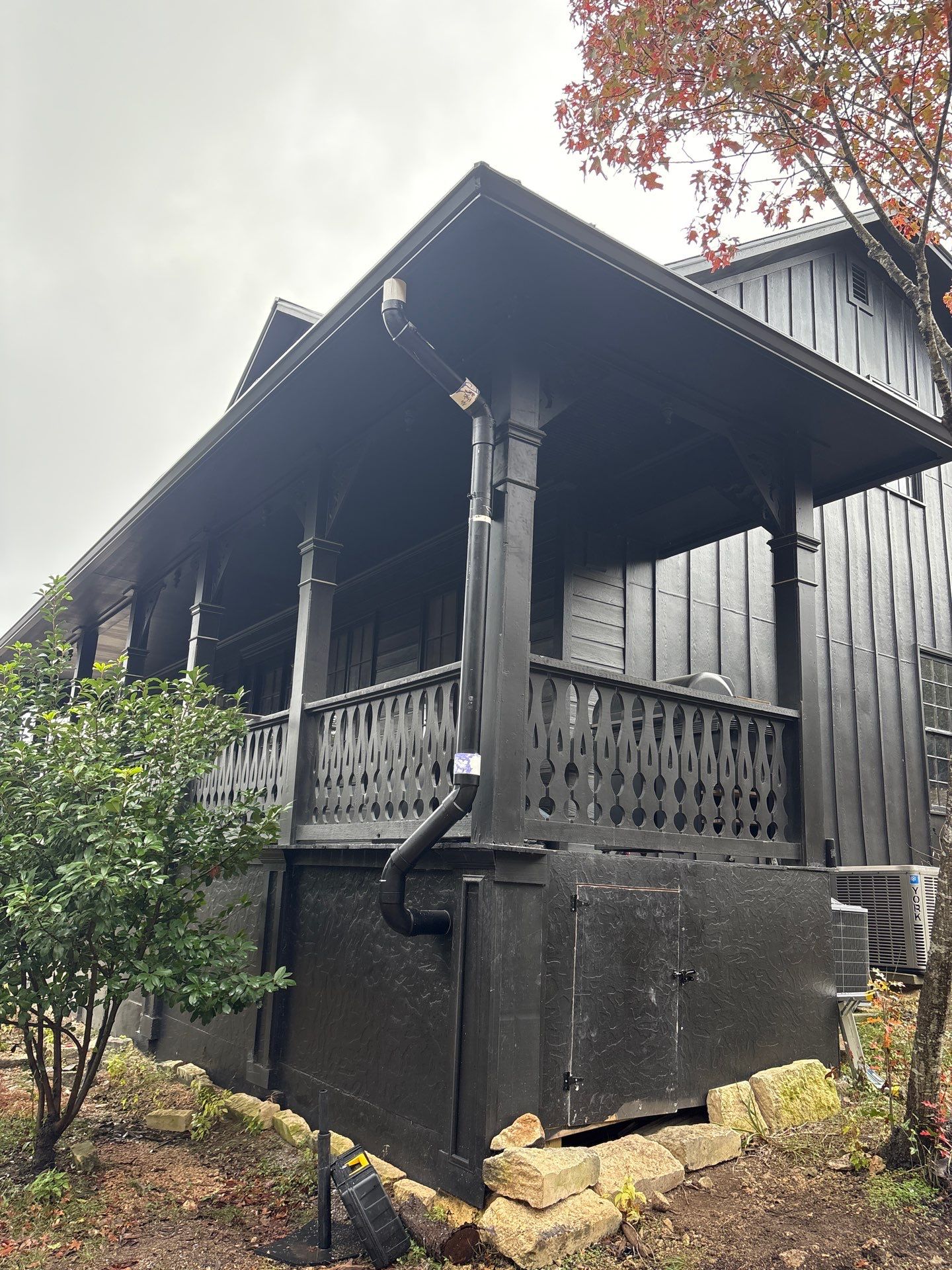 5k & 16.4k Pioneer Dome Roof Painted Black by Hill Country Rain Water