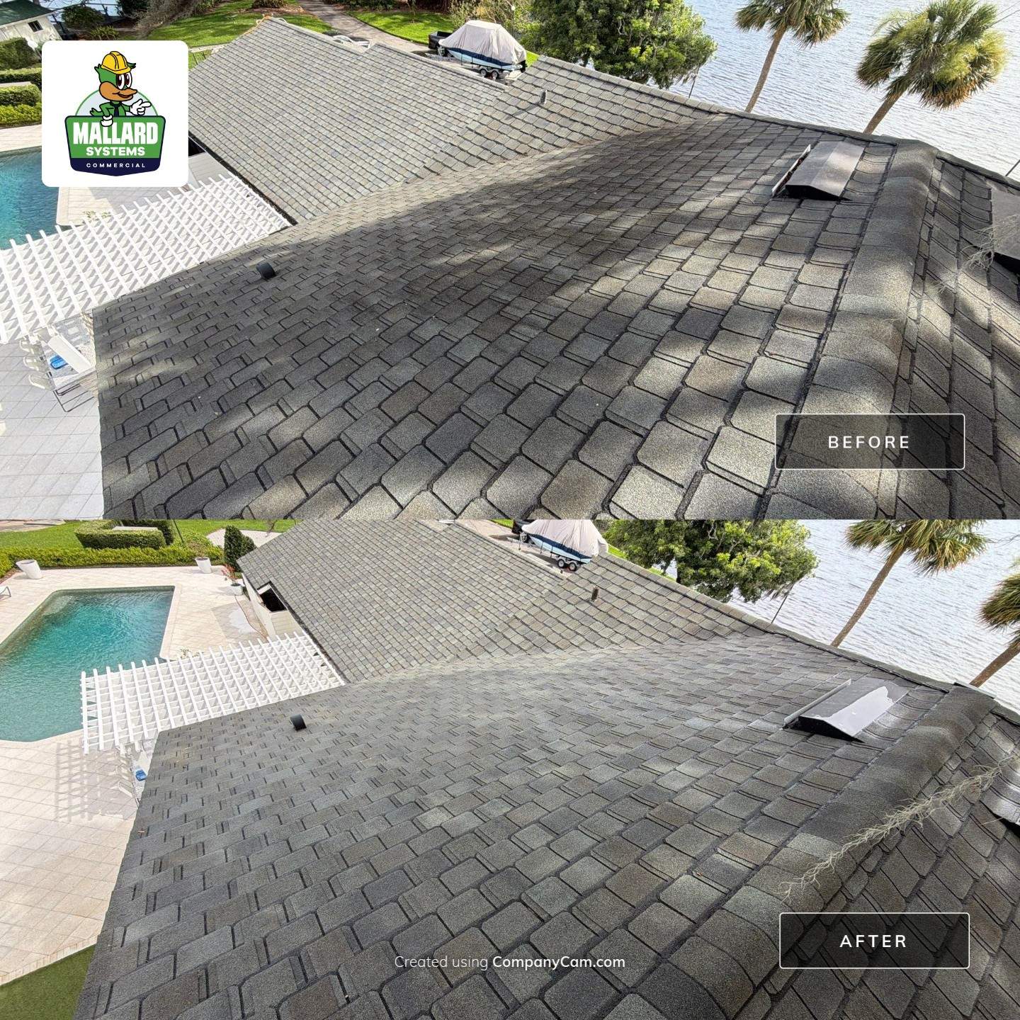 Residential Roof Cleaning in Orlando by Mallard Systems