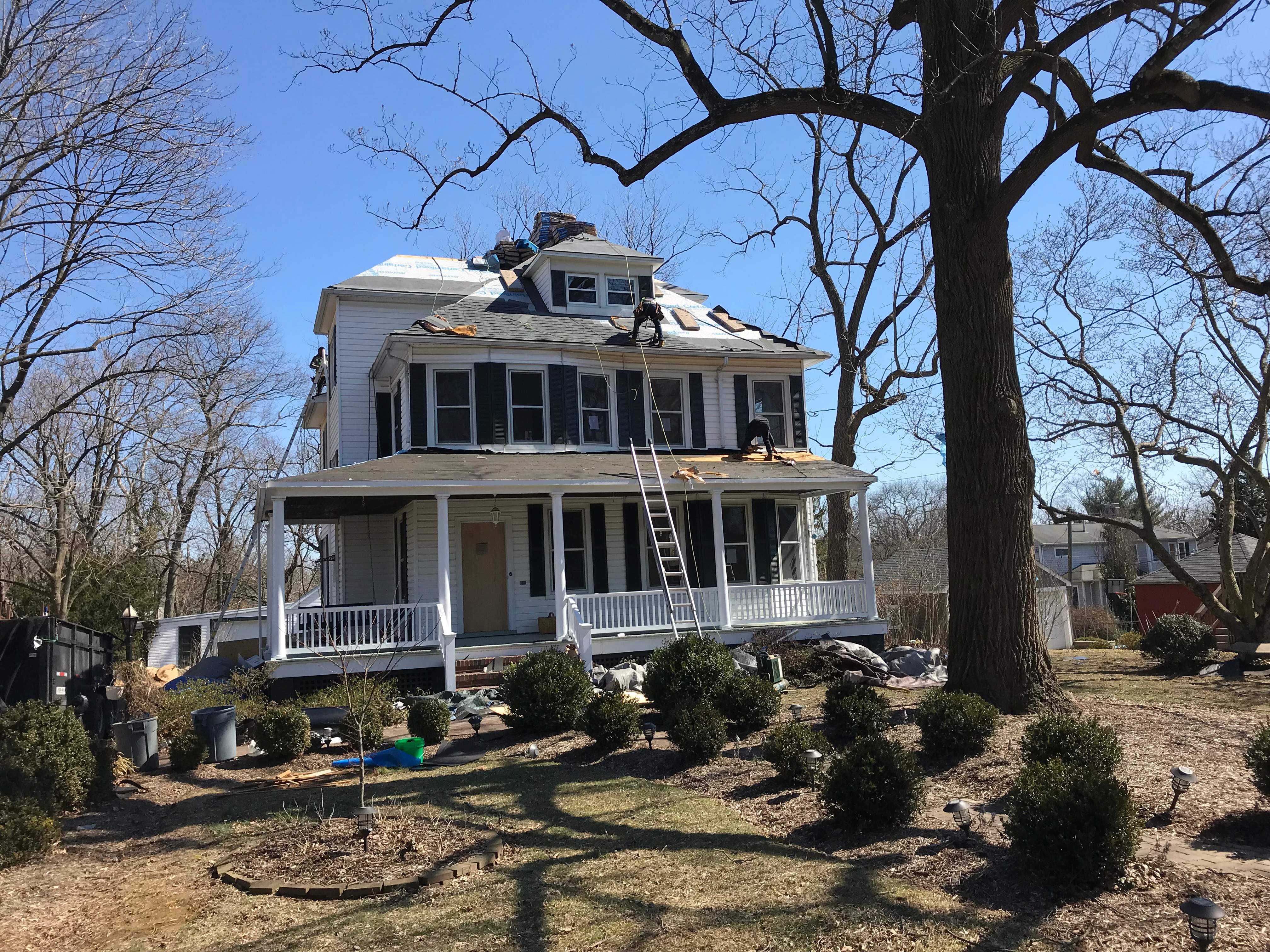 Residential Roofing Installation using Max Def Pewterwood by Alpha Design Services