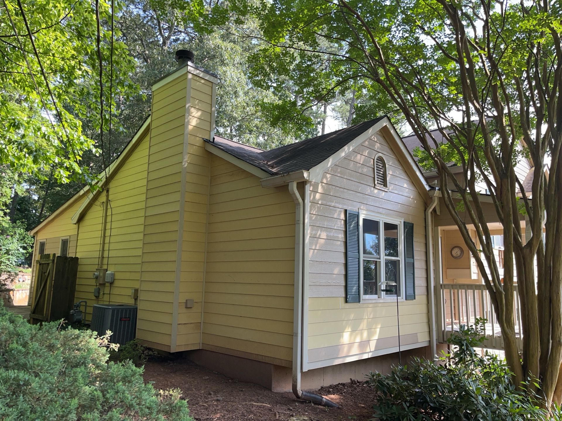 Rotted Wood Replacement, Deck Stain, and Exterior Paint Project in Kennesaw, GA by Nelson Exteriors 