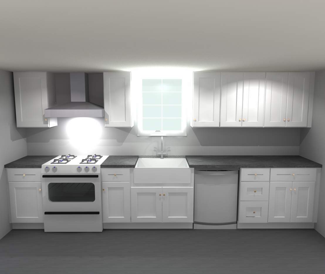 Kitchen Remodel using White Shaker by Home Concepts Construction