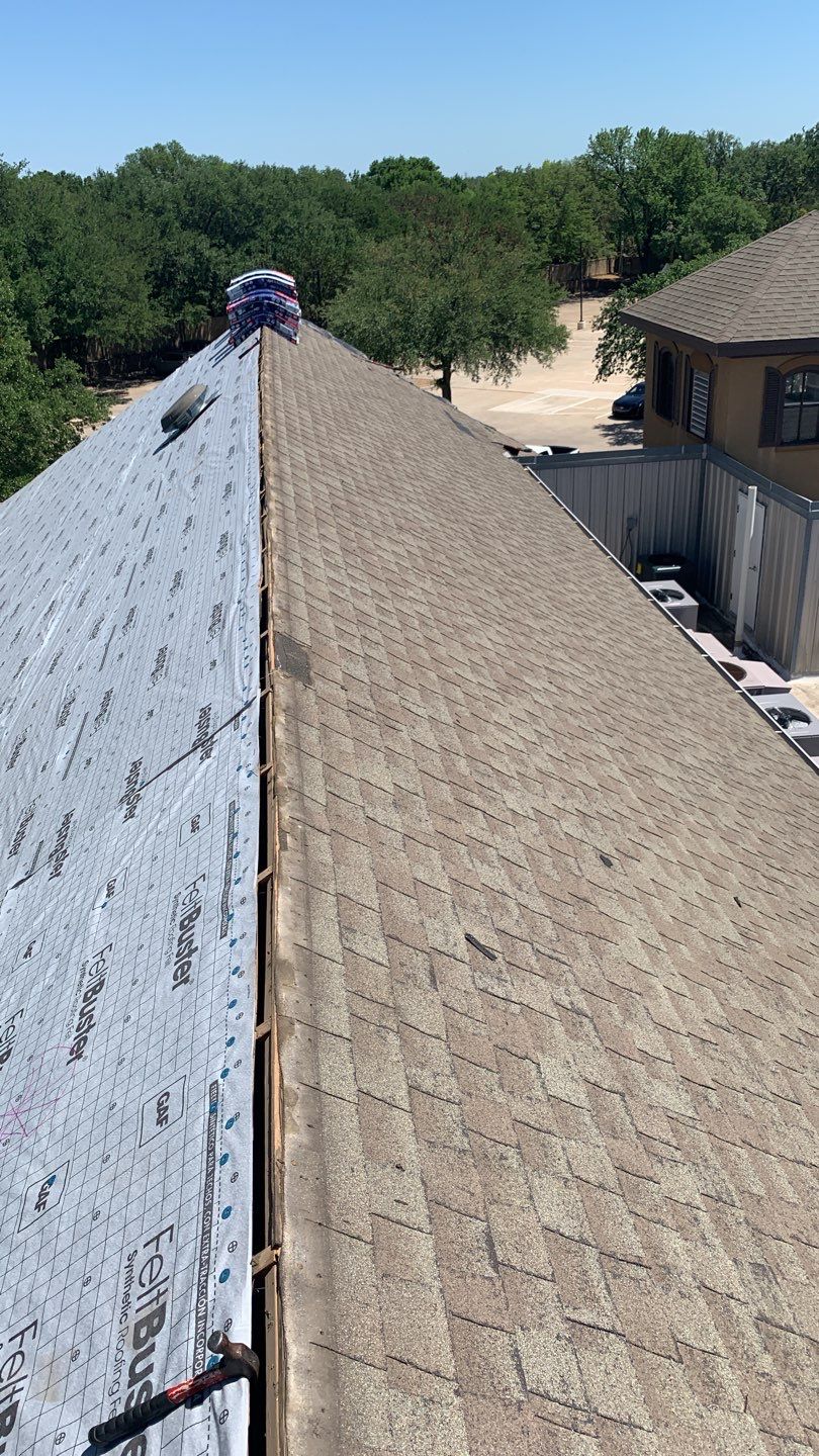 Commercial Roof Installation using GAF Shingles in Dallas Texas by Elite Roofing LLC