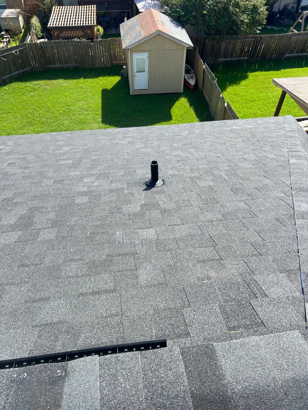 Residential Roofing Installation using Tamko Heritage® Series Rustic Black by CAP Roofing and Construction LLC