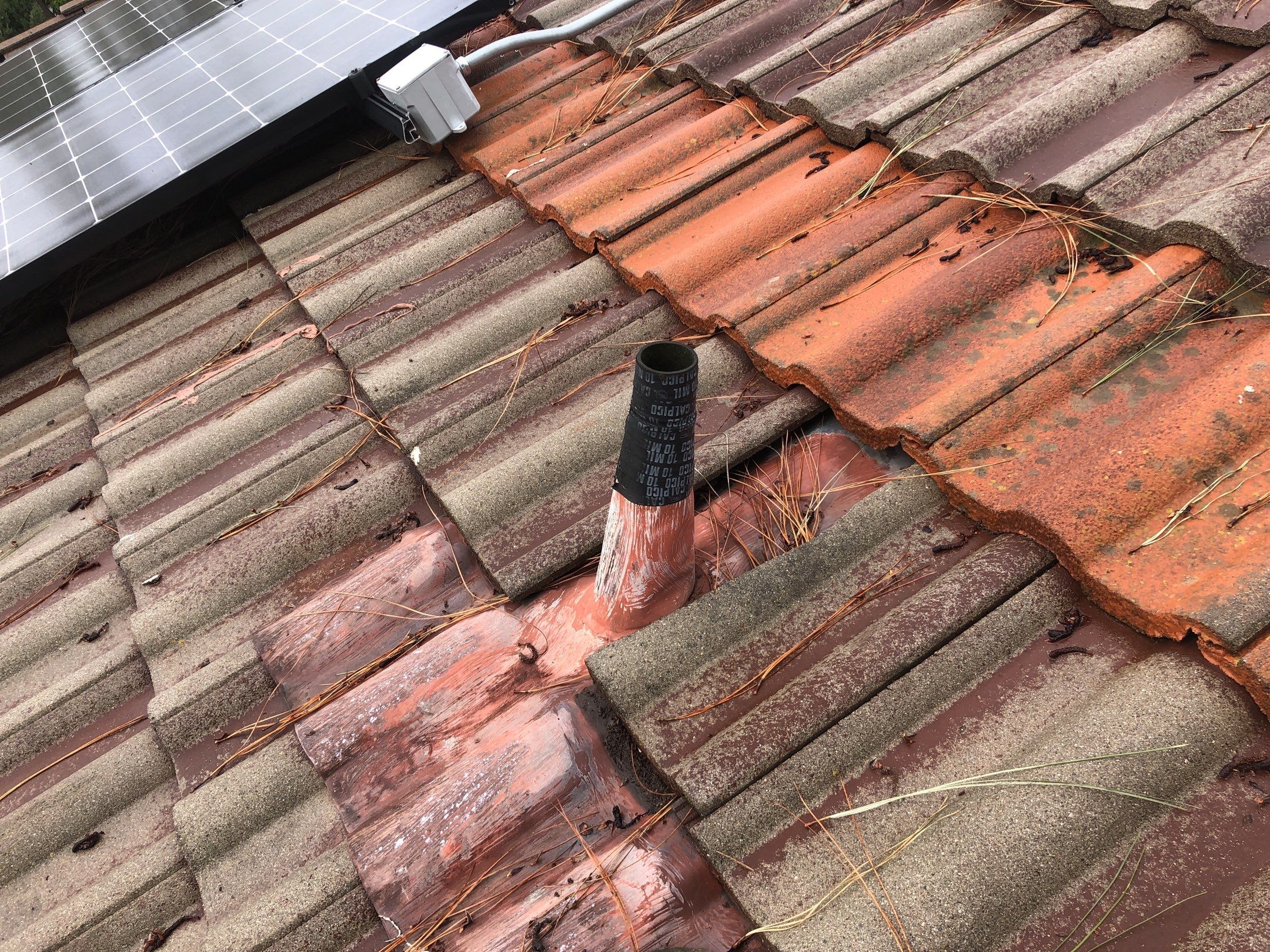 San Jose Concrete Tile Roof Maintenance and Vent Flashing Repair by Eastman Roofing & Waterproofing Inc.