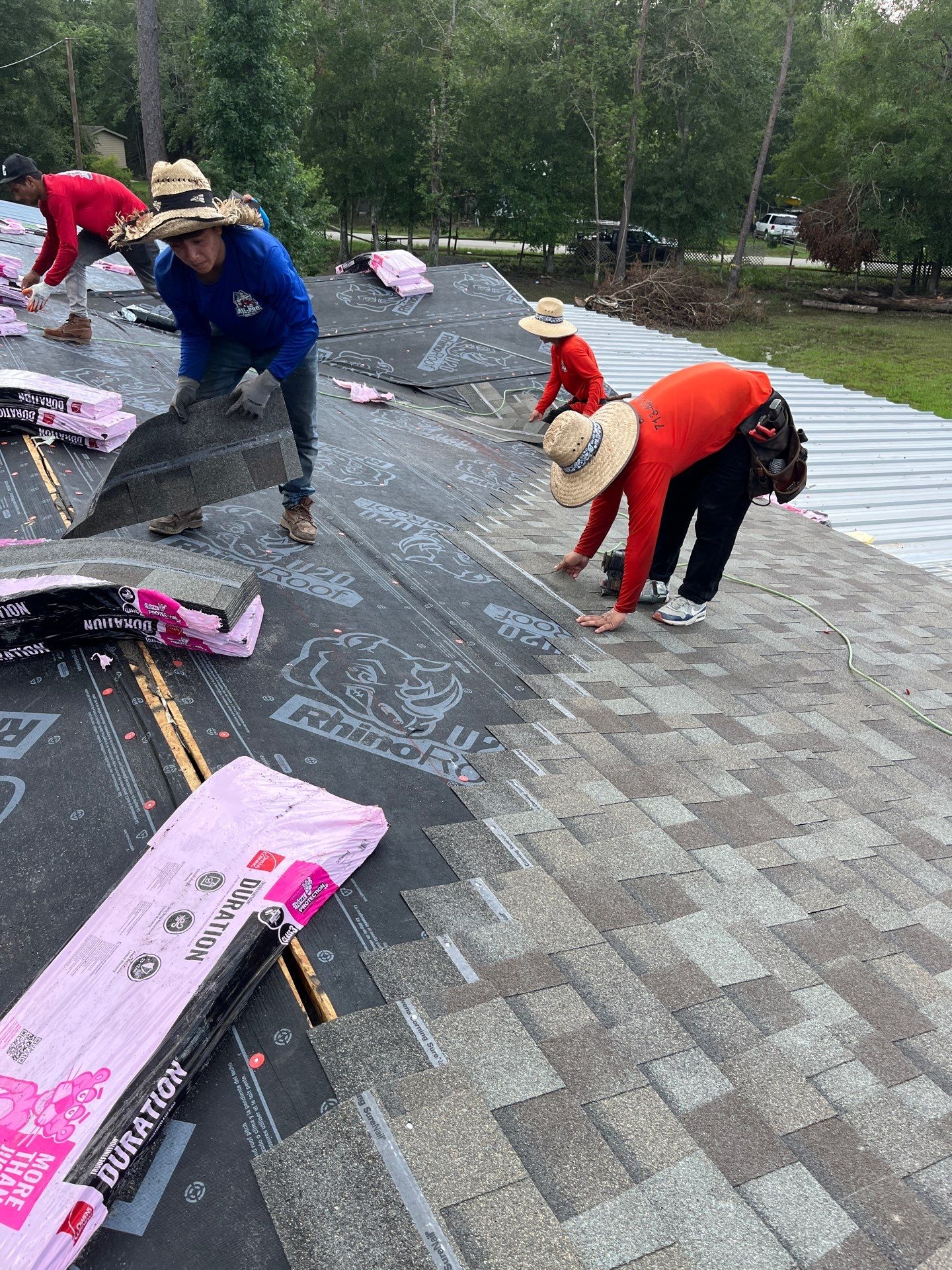Residential Roofing Installation using Owen's Corning Duration (Lifetime) Shingles by Roof Repair Company