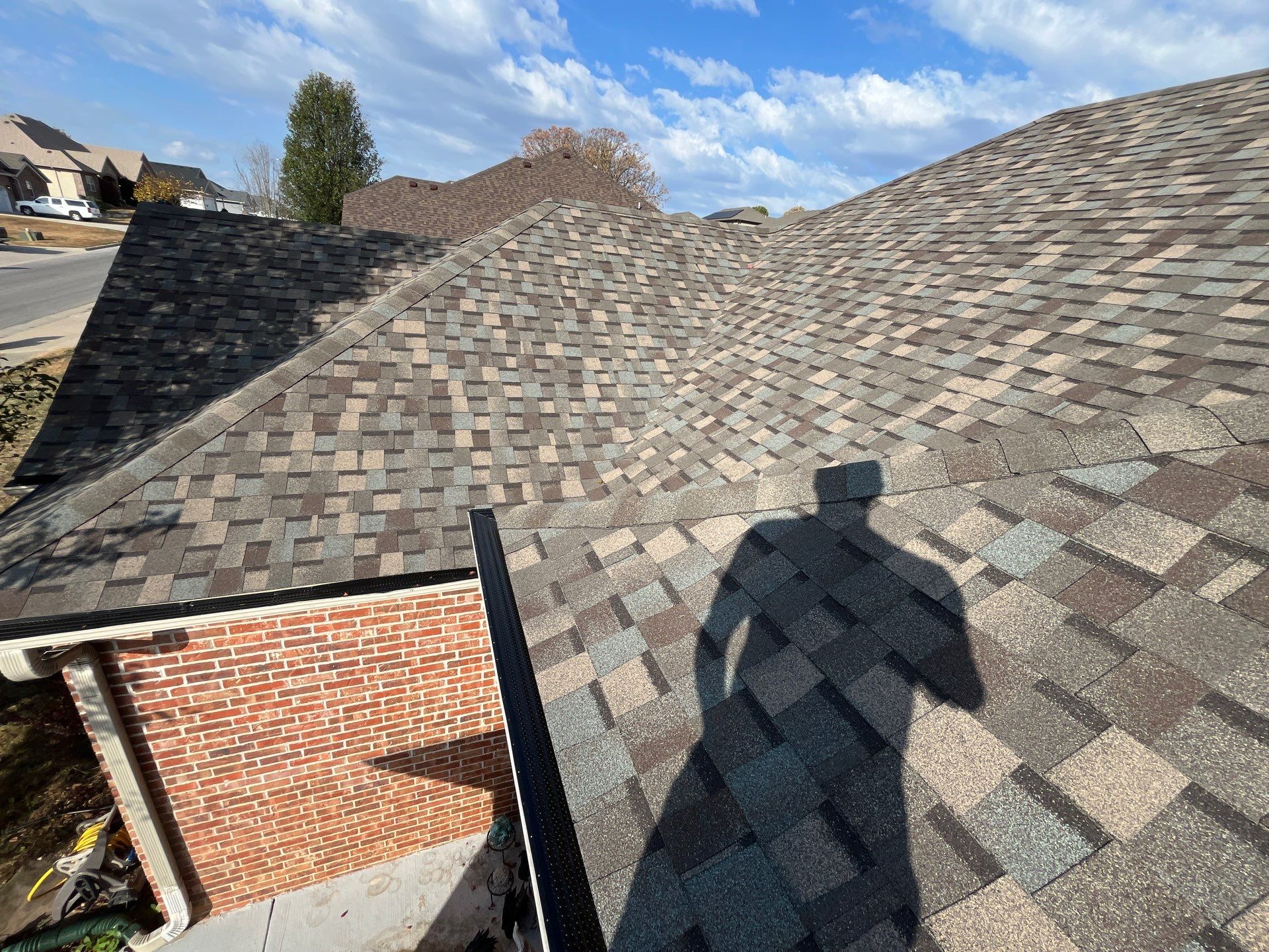 Residential Roofing + Downspouts & Gutter Guards Install  by Titan Commercial & Residential Roofing 