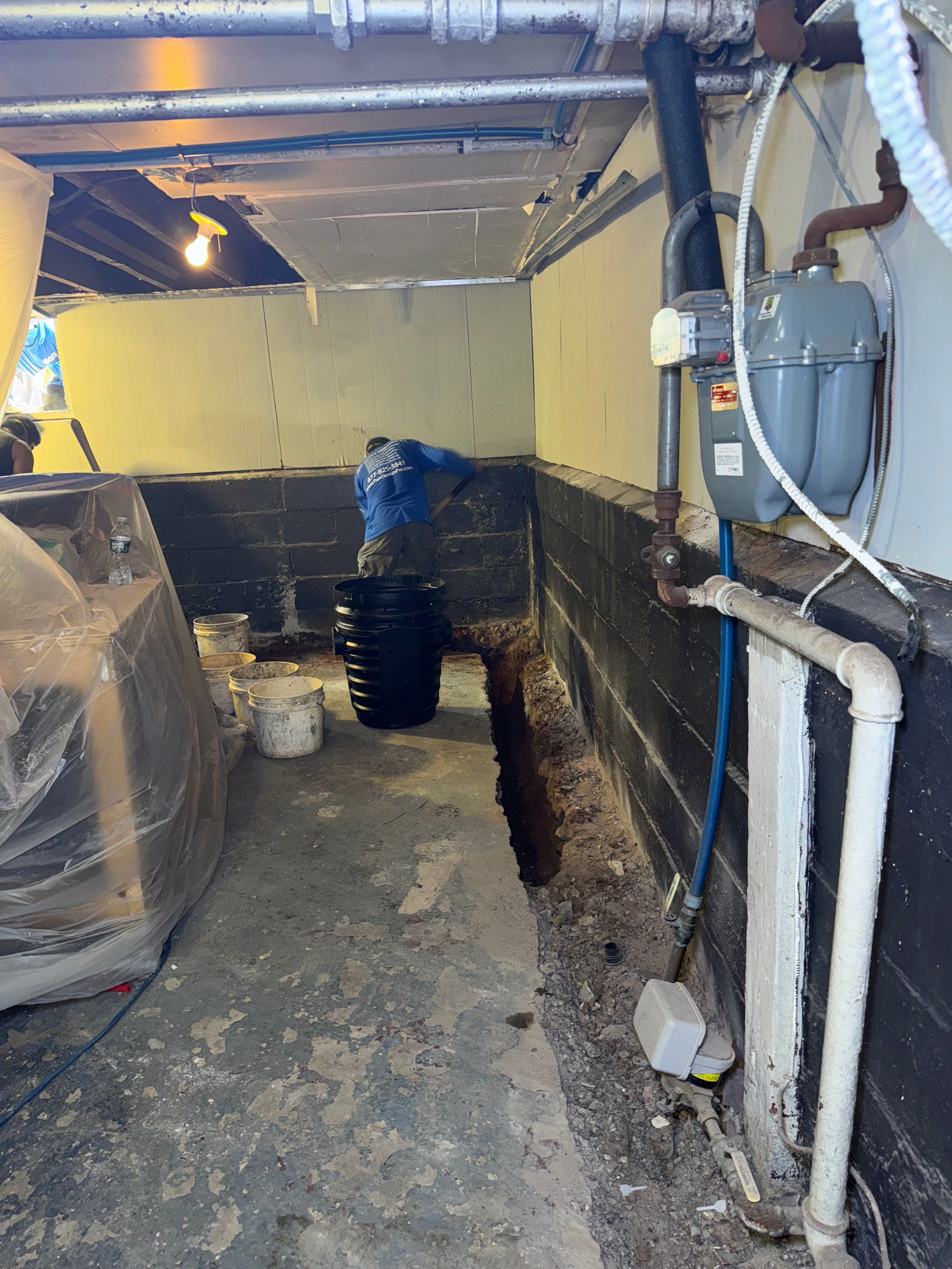 Interior French Drain East Orange NJ by Pure Service Pro, LLC 