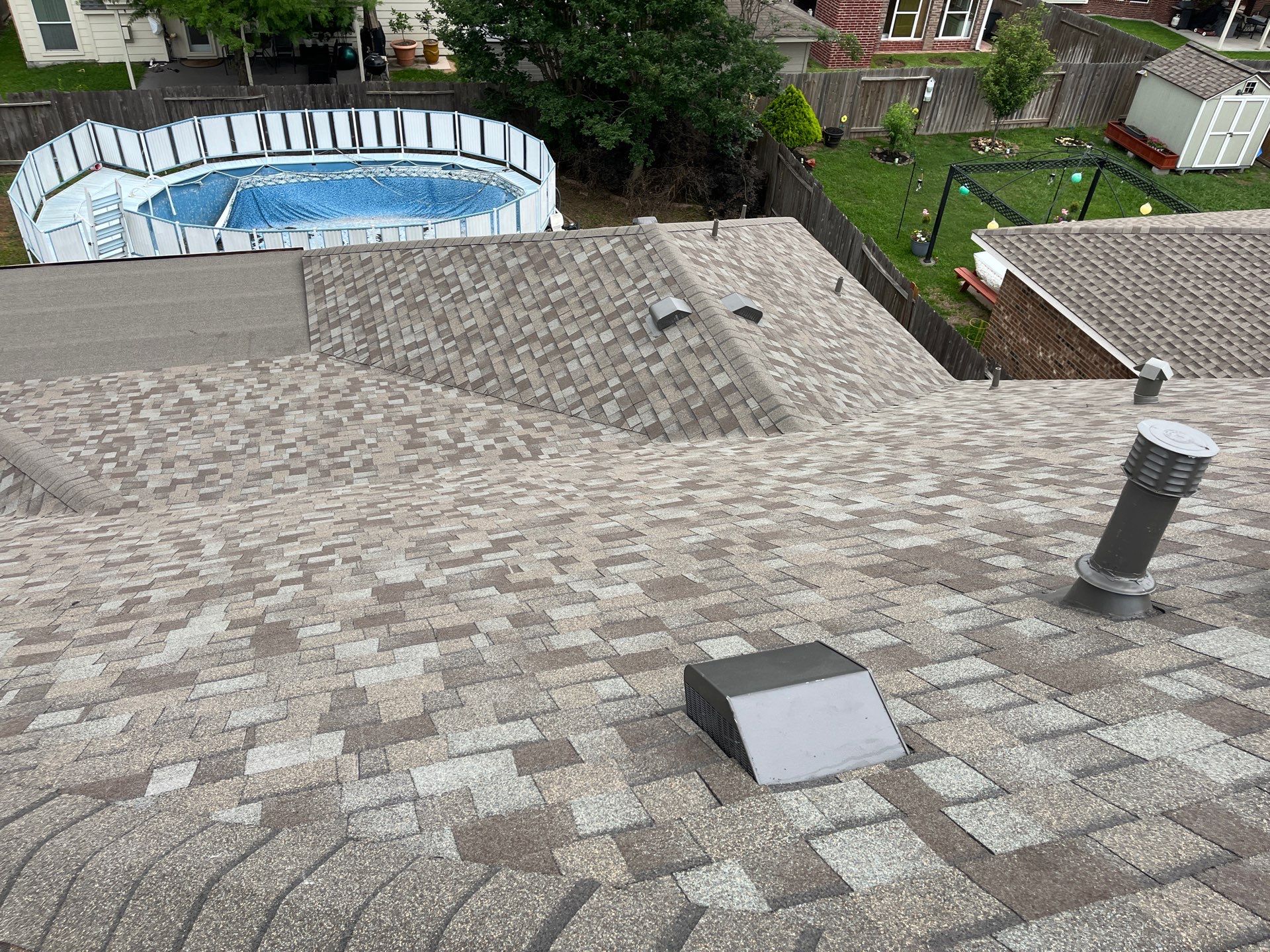 Residential Roofing Installation using Owen's Corning Duration (Lifetime) Shingles by Roof Repair Company