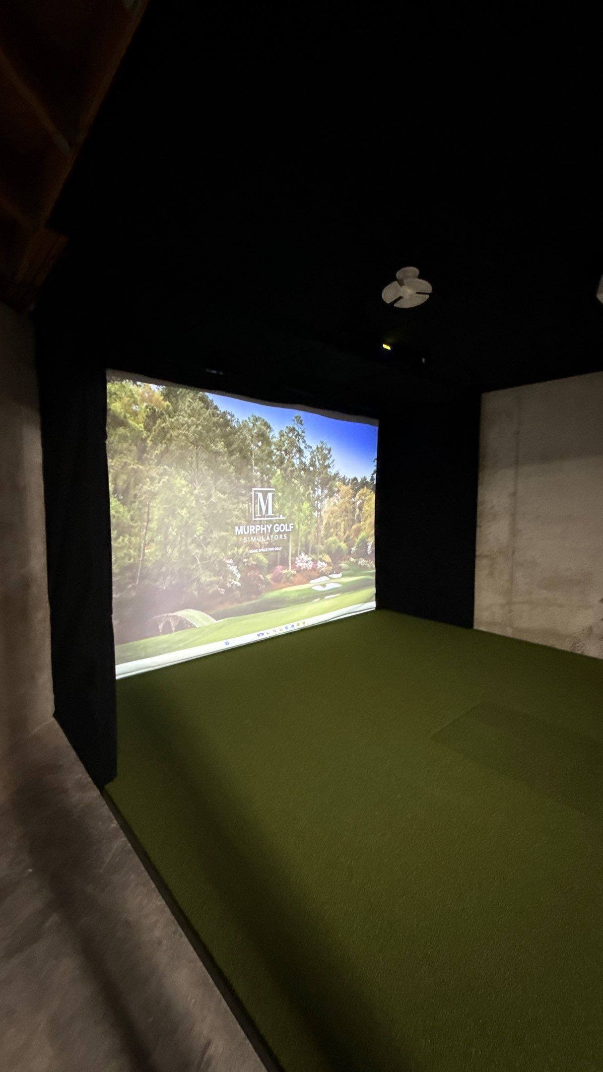 Rex Went With A Custom Golf Simulator  by Banner Garage