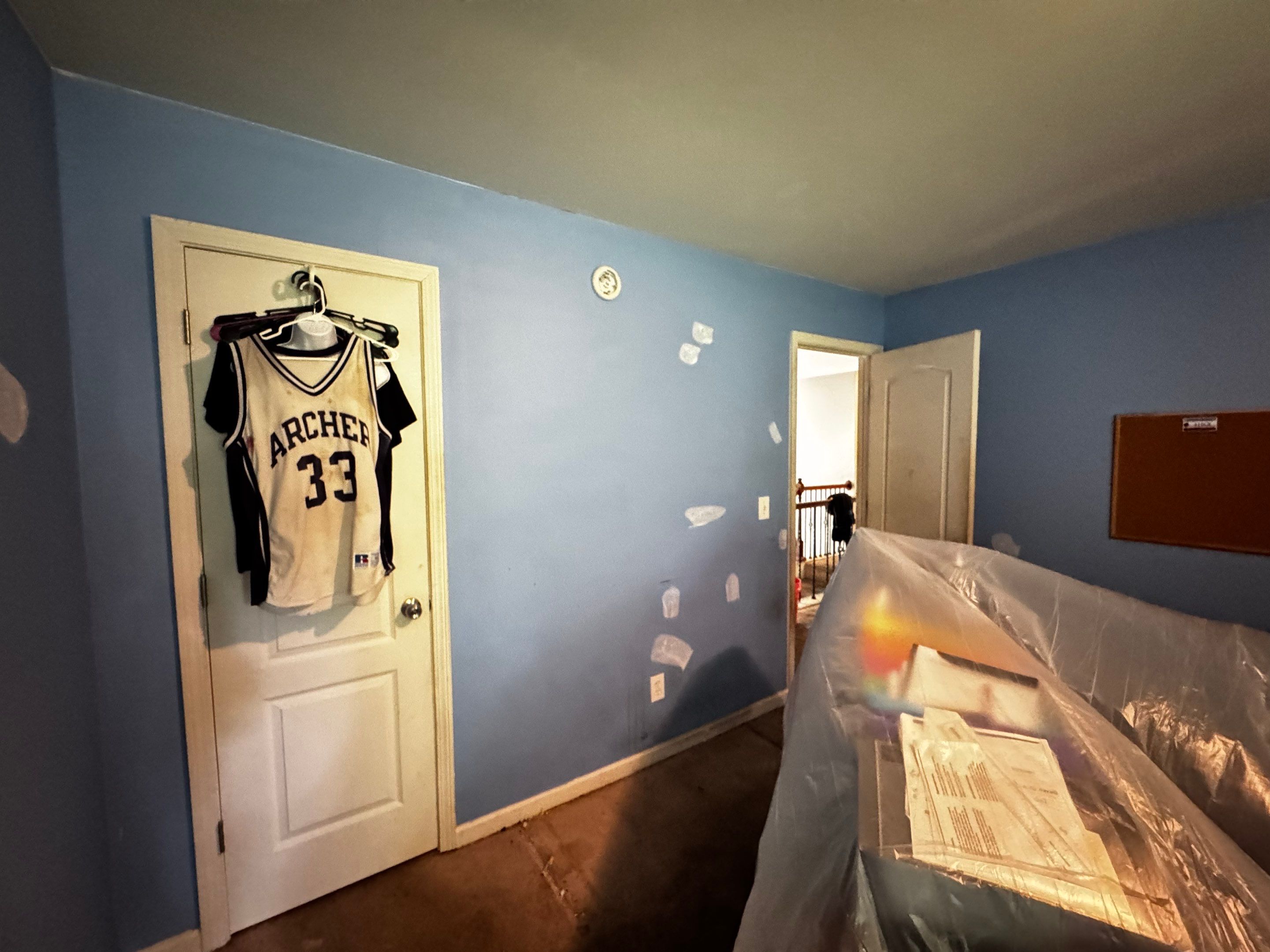 Bedroom Interior Painting and Professional Drywall Repair by PGP Surface Solutions, LLC