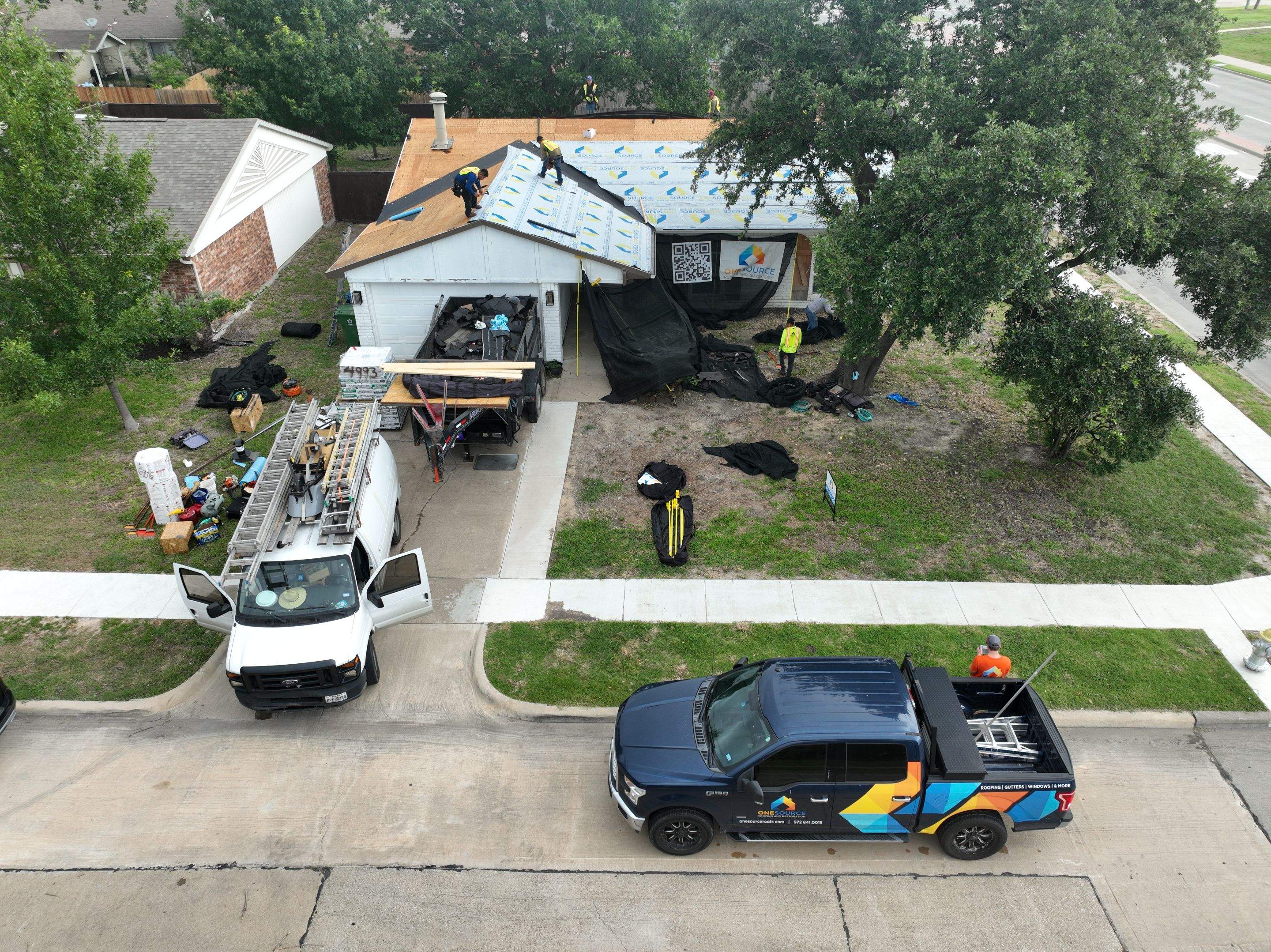 Residential Roofing Installation using Malarkey Highlander Weathered Wood Plus by OneSource Roofing and Restoration
