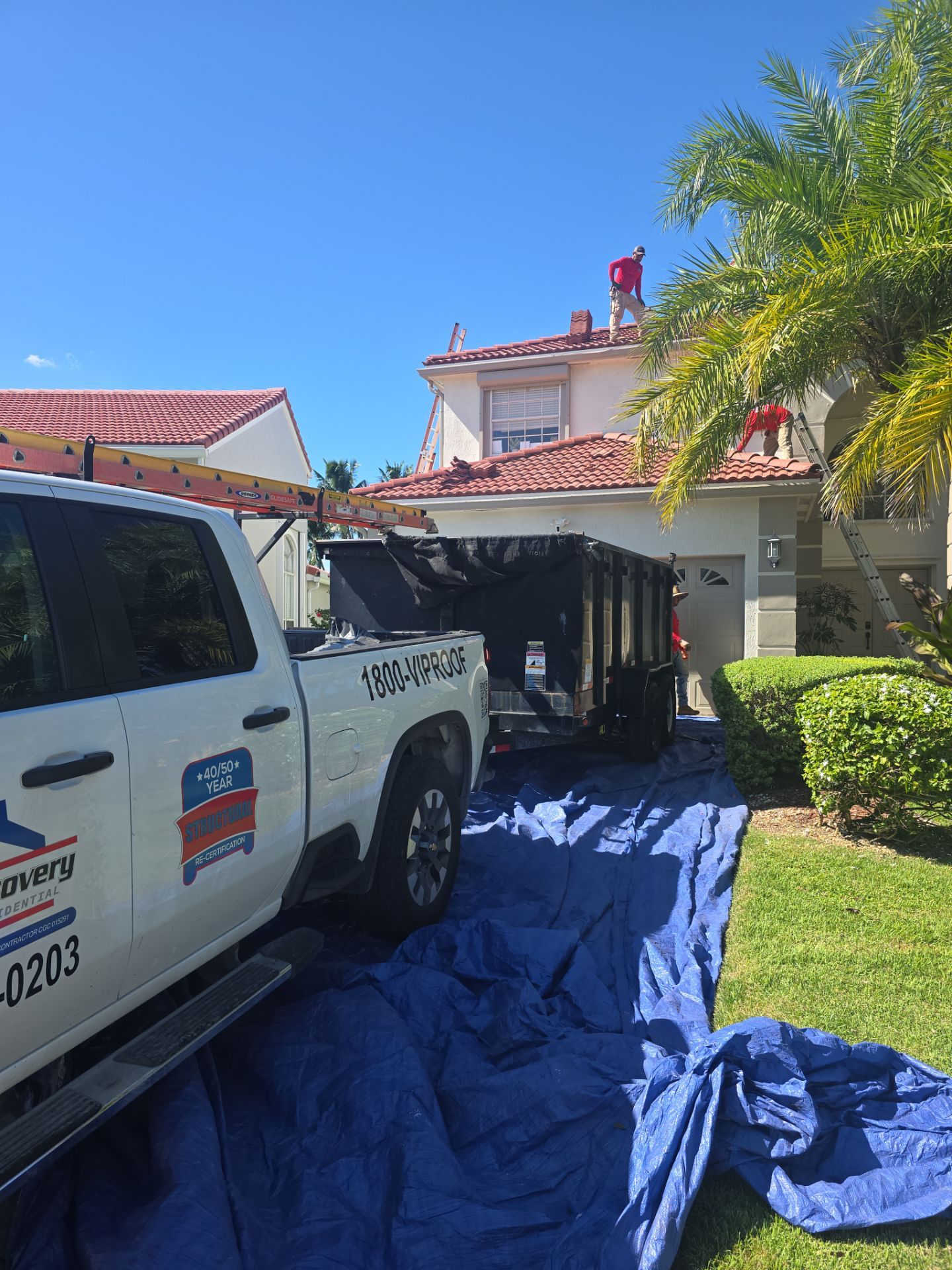 Tile Reroof in Boca Raton by Roofing Recovery