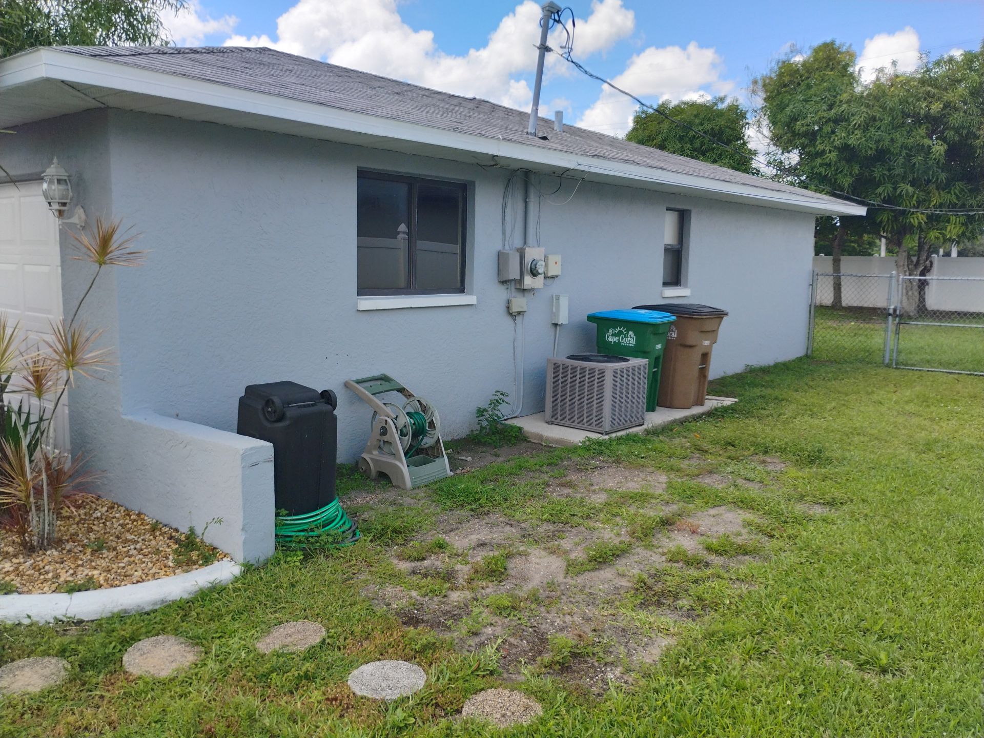 New Gutter System with Splash Guards in Cape Coral FL by Gutter Professors