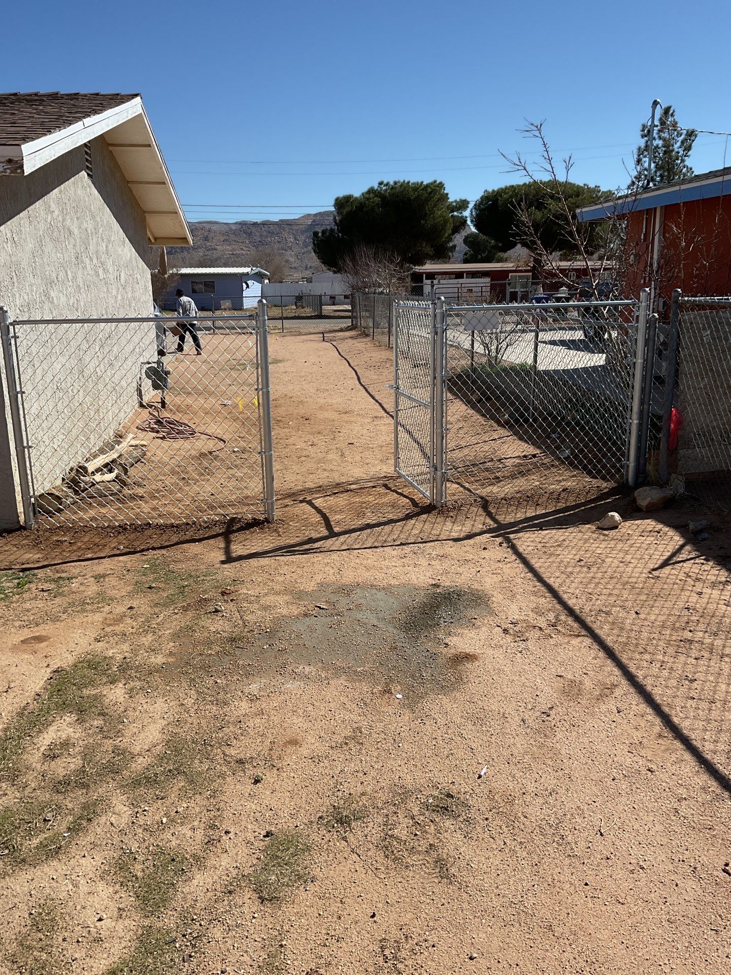 Fence Installation using chain -link by Fence Guys Inc. 