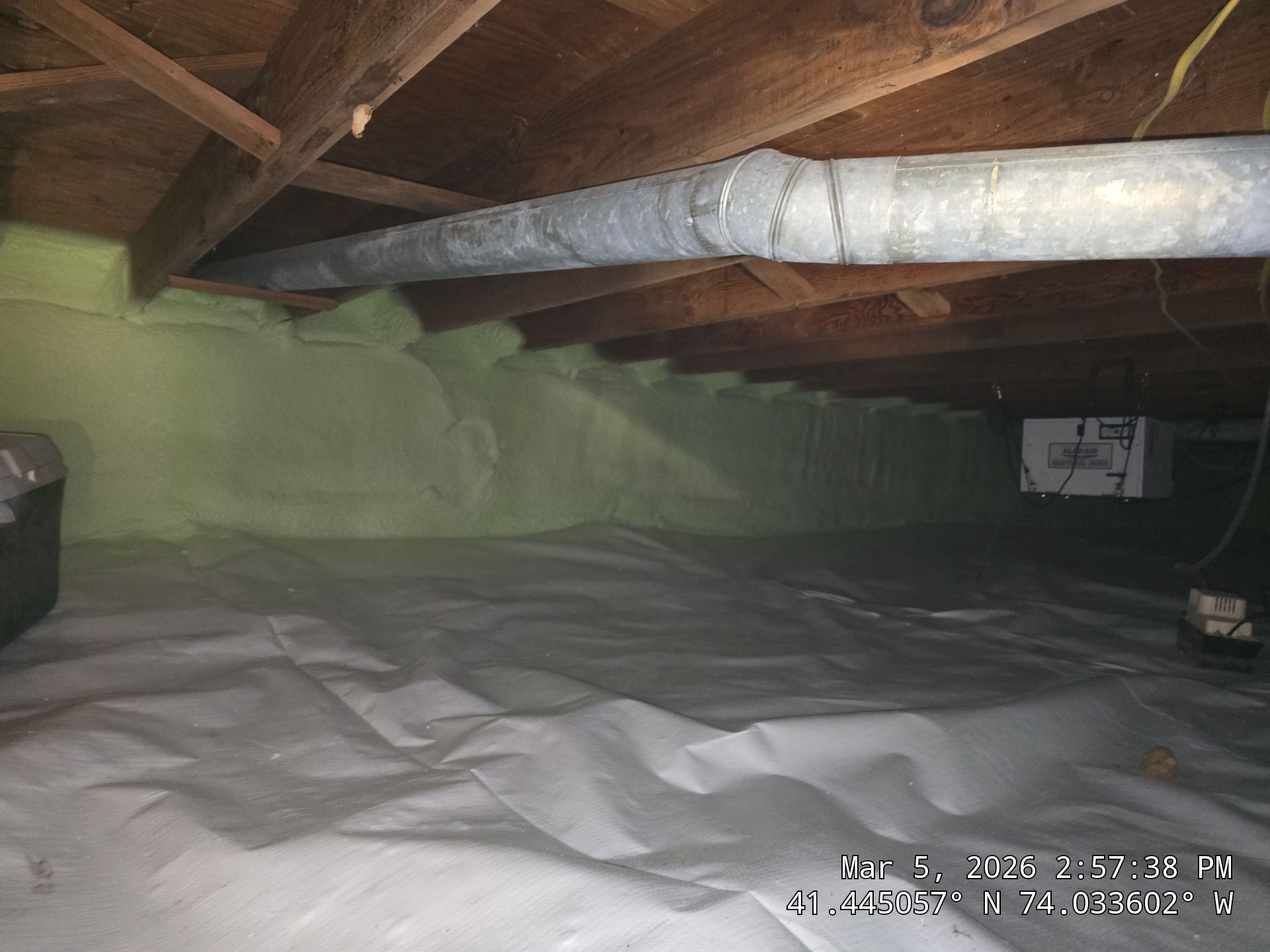 Attic Insulation using open cell spray foam by NYS Foam & Energy