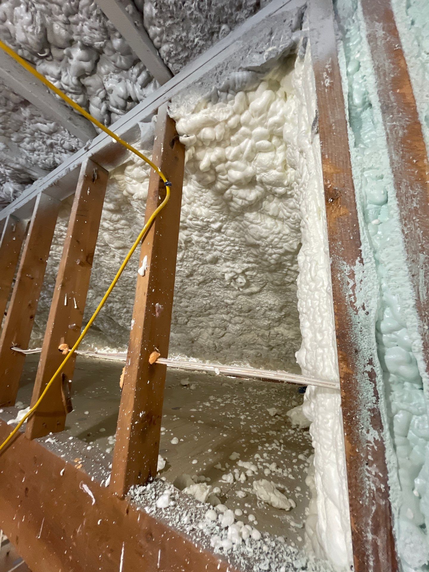 Basement Exterior Walls using Closed Cell Spray Foam by NYS Foam & Energy