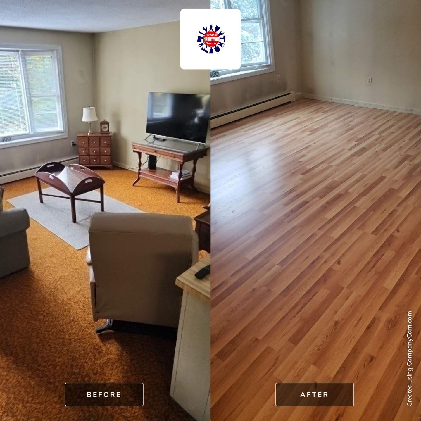 Flooring Installation using Lifeproof vinyl and laminate flooring by Freedom Handyman Services