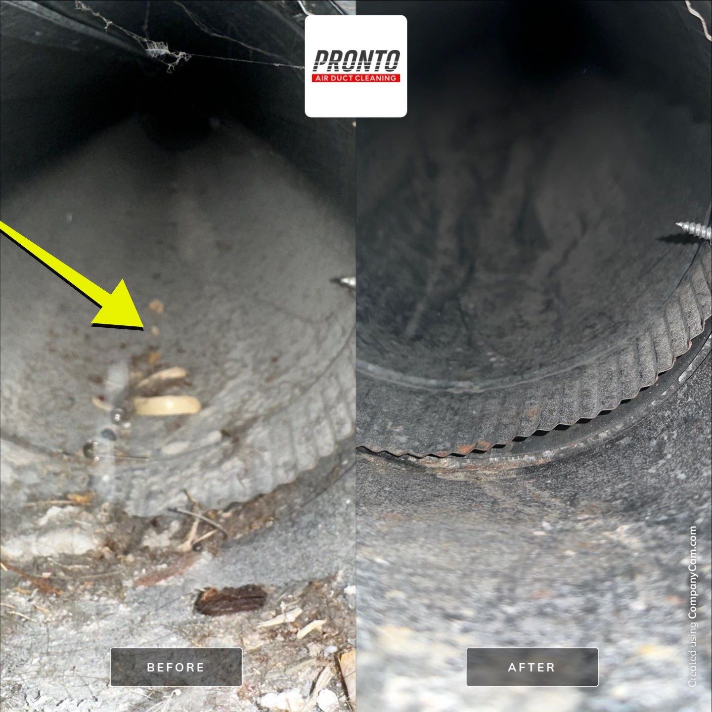 Air duct cleaning using Commercial vaccum by Pronto Air Duct Cleaning