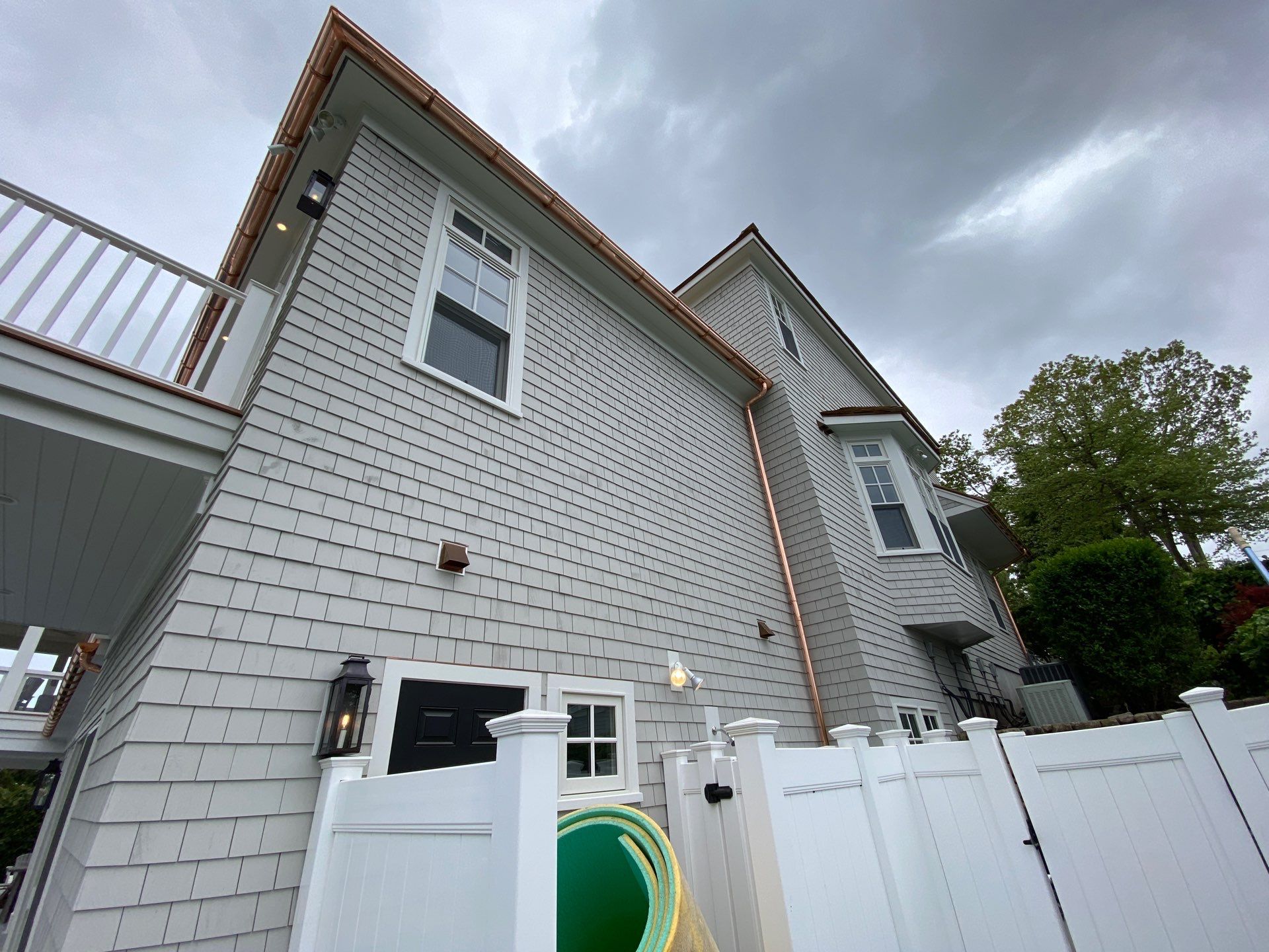 Half Round Copper Gutter Installed in Mashpee, MA by Gutter Pro Enterprises